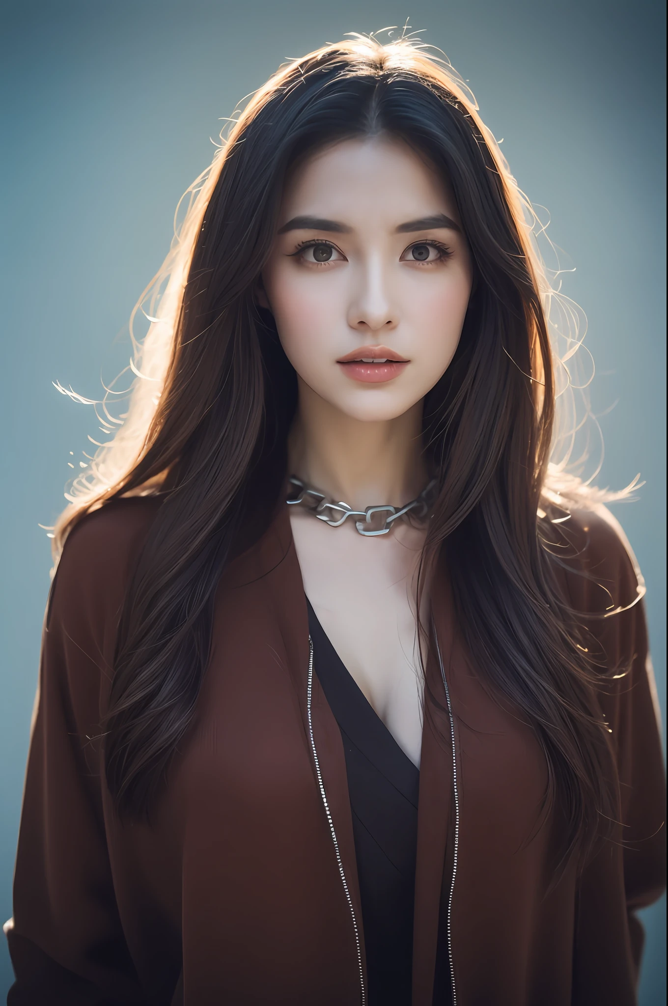 art by Greg Rutkowski, Photo of a large Beautiful Korean kpop idol Woman, Body chain, beauty marks, background is Hospital, Visual novel, Happy, Hasselblad, telephoto lens, Hypersaturated