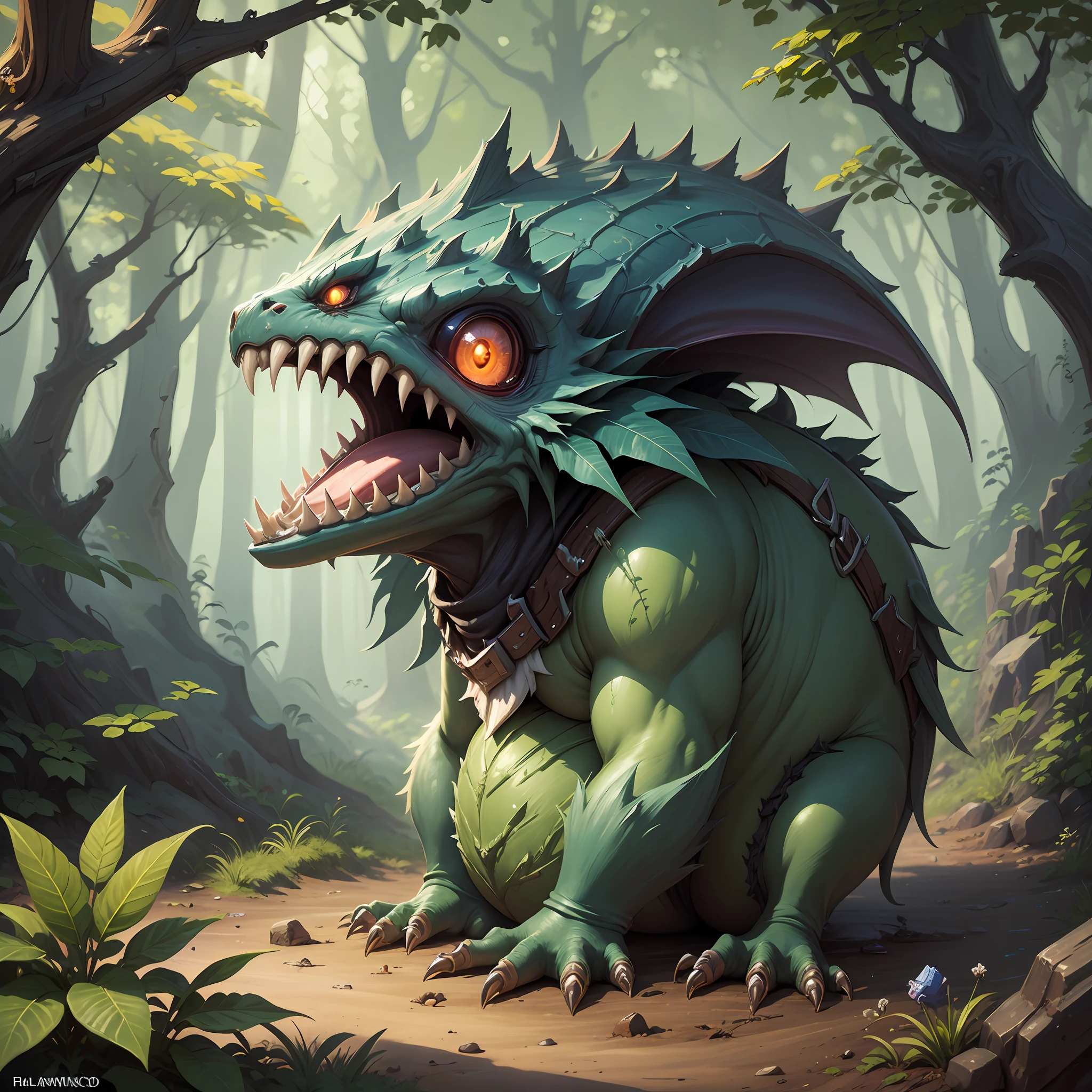 best qualtiy,tmasterpiece,Need,((Sealed wasteland punk creatures)),guarding,supporting,Hearthstone painting style,Funny expressions,Living off the soil,Non-human(Soil attribute 1.2),Flattening(1.4),Textured,Dark simple background --auto --s2
