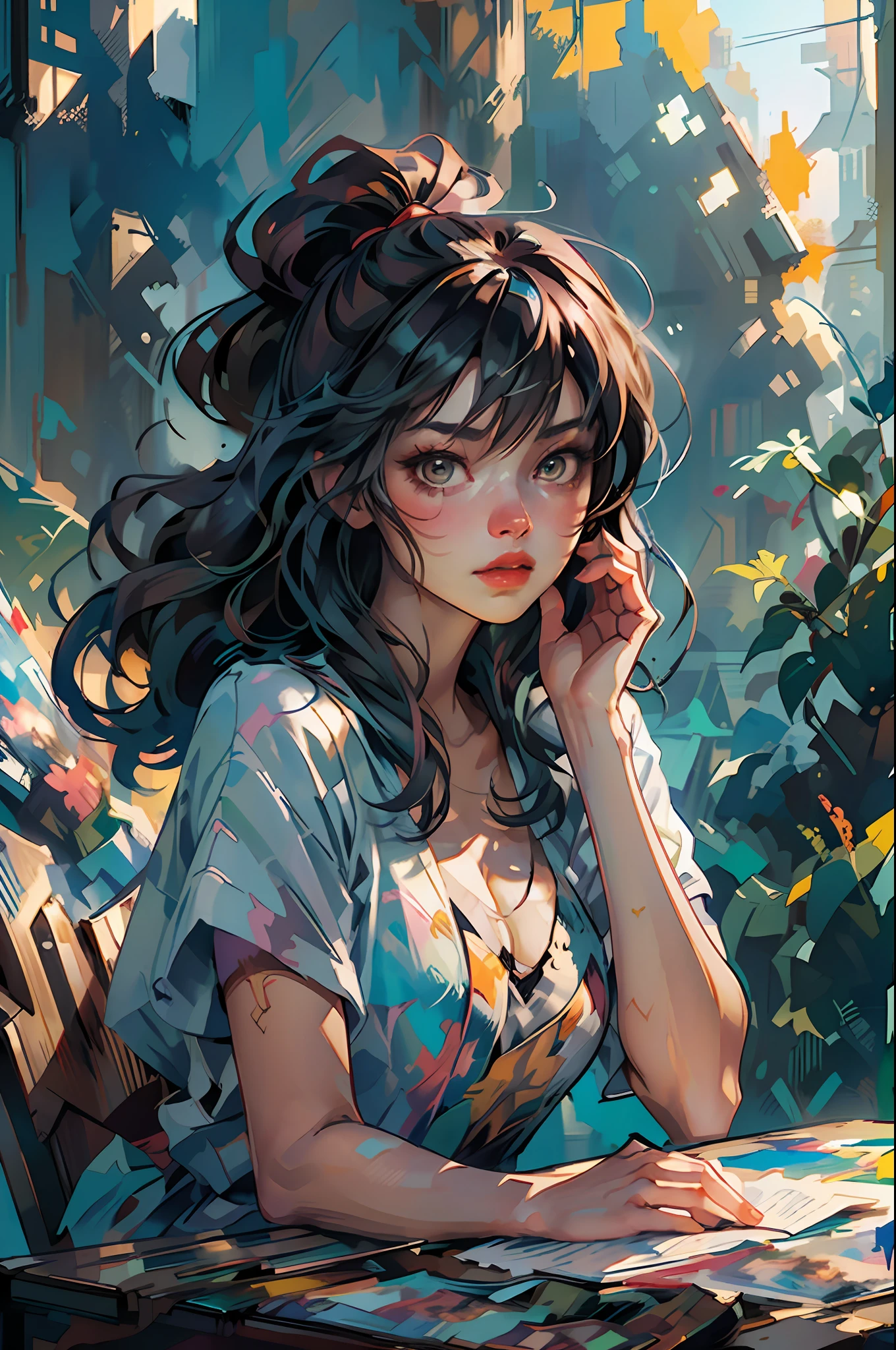 ::  comix style ryuko hikari ::2.9   style :: concept art, smooth, sharp focus, illustration, , character sheet, lightningwave, beautiful anime watercolor painting ,paint dripping by tim okamura, victor nizovtsev, greg rutkowski, noah bradley. trending on artstation, 8k, masterpiece, graffiti paint, fine detail, full of color, intricate detail, golden ratio illustration,monochromatic green background, masterpiece, best quality, high quality, highres, best quality, high resolution fix, bright amazing lighting, detail enhancement,(beautiful and clear background:1.2),, fantastic paintings ,graffit style, best quality, high quality, highres, detail enhancement, ((most beautiful image in the world)), masterpiece, best quality, high quality, highres, detail enhancement, ((most beautiful image )), , emphasis on the correct 5 fingers on each hand and the correct shadow, , bright image, art by stanley artgerm lau, art by kenneth rocafort, art by genzoman, art by joe madureira, art by blushyspicy, art by stjepan sejic, art by j scott campbell, art by guillem march, art by citemer liu, 4k, high resolution, comic book, comic book character, comic, high quality, masterpiece, best quality, high quality, highres, amazing lighting, detail enhancement, most beautiful image in the world, 8k resolution, awe inspiring, hd, 4k, masterpiece, highres, absurdres, natural volumetric lighting and best shadows, deep depth of field, sharp focus,::inking comix on pencils  by richard luong ::stunningly