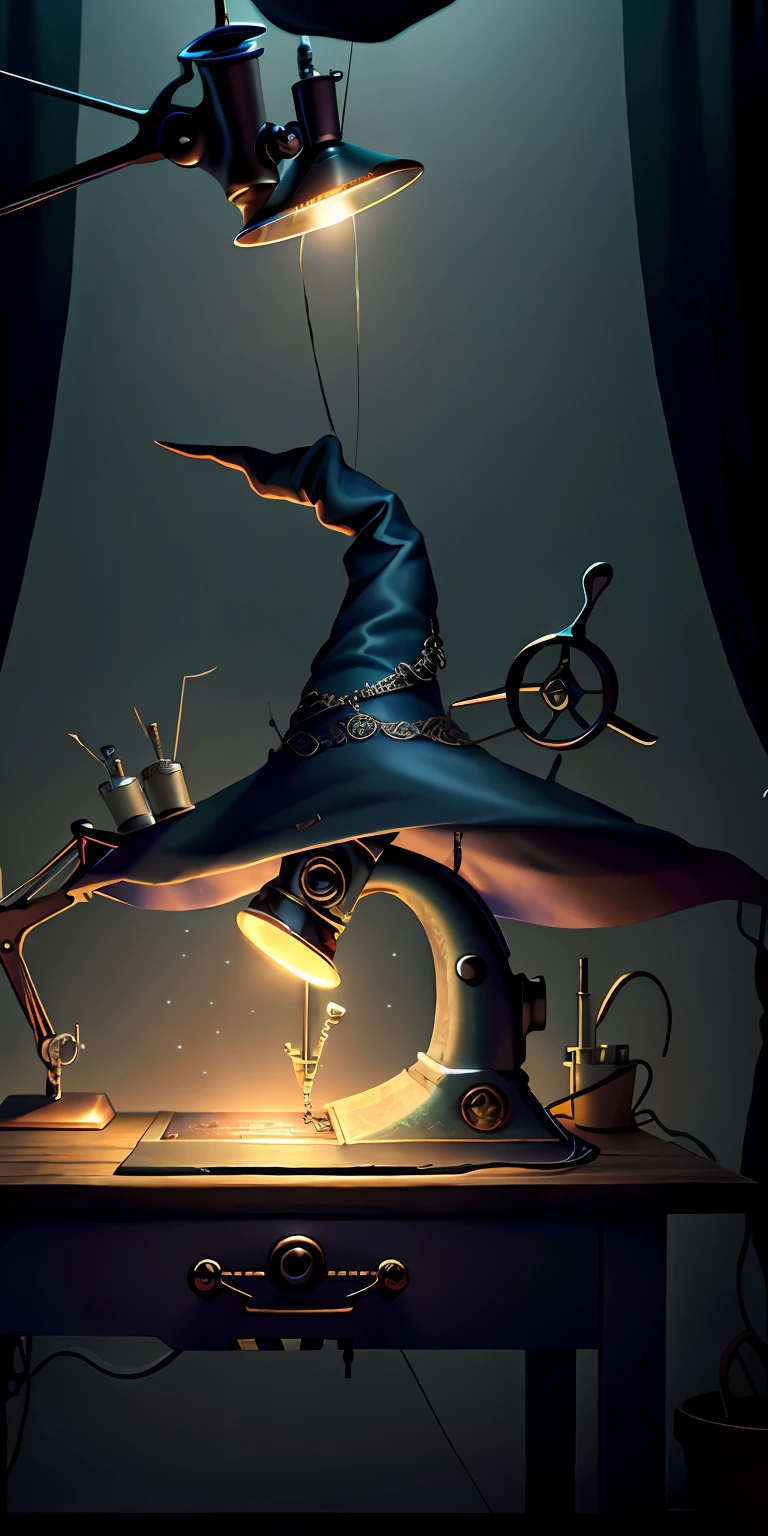 WitchcraftPunkAI sewing machine no people high quality studio light