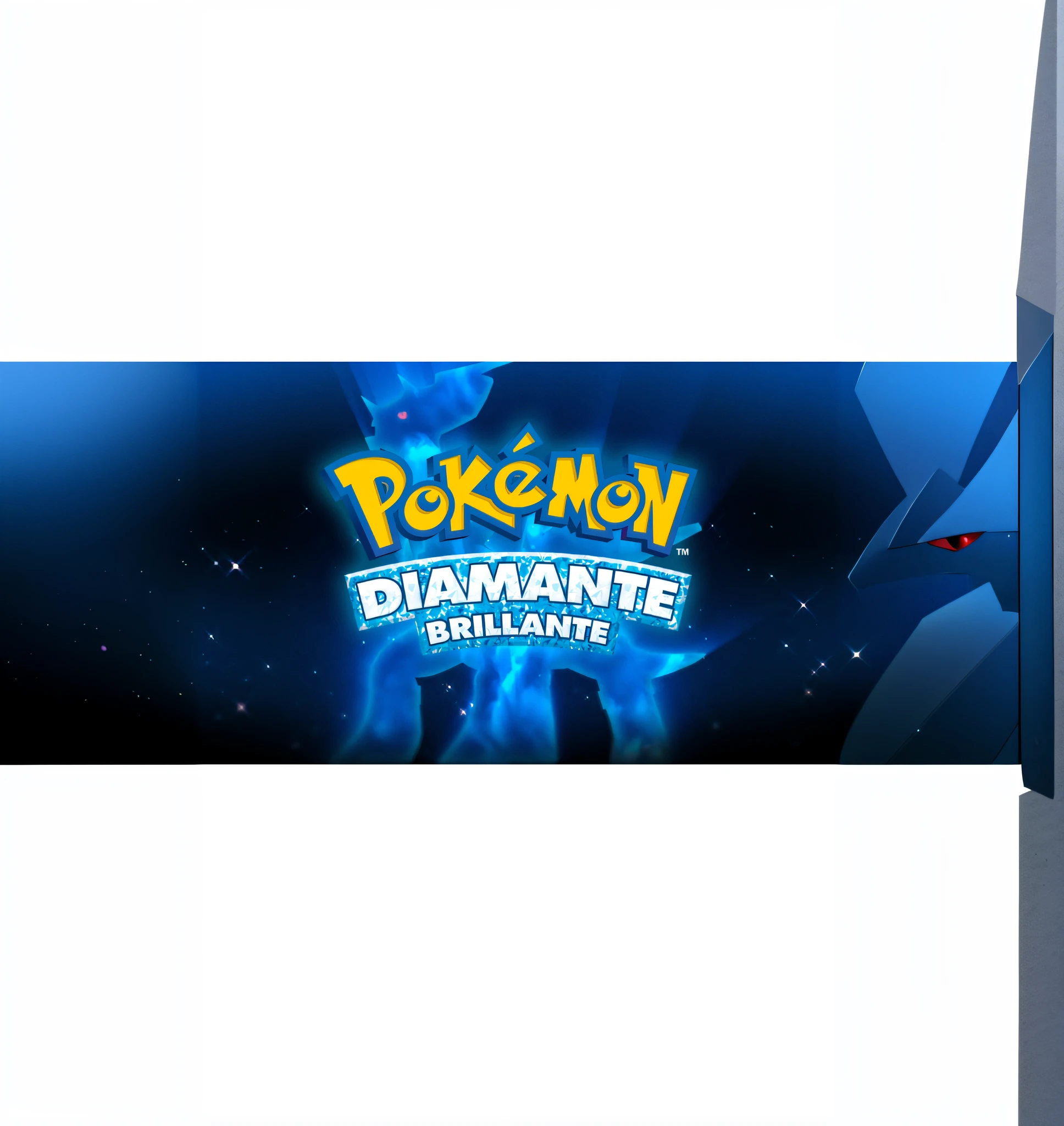 Pokémon Diamondee Shiny logo on a dark background, Diamantes em chamas, Pokémon, Diamante, pele de diamante, Pokémon, "Diamantes, Pokémon Logo, reboque, diamante azul, 3840 x 2160, 3840x2160, new pokemon, Detalhe brilhante, reluzente!!, Pokémon illustration, dialga the pokémon, ouros