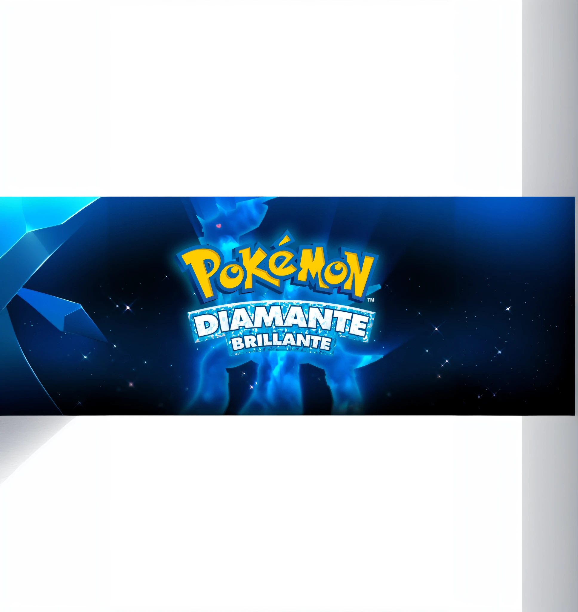 Pokémon Diamondee Shiny logo on a dark background, Diamantes em chamas, Pokémon, Diamante, pele de diamante, Pokémon, "Diamantes, Pokémon Logo, reboque, diamante azul, 3840 x 2160, 3840x2160, new pokemon, Detalhe brilhante, reluzente!!, Pokémon illustration, dialga the pokémon, ouros