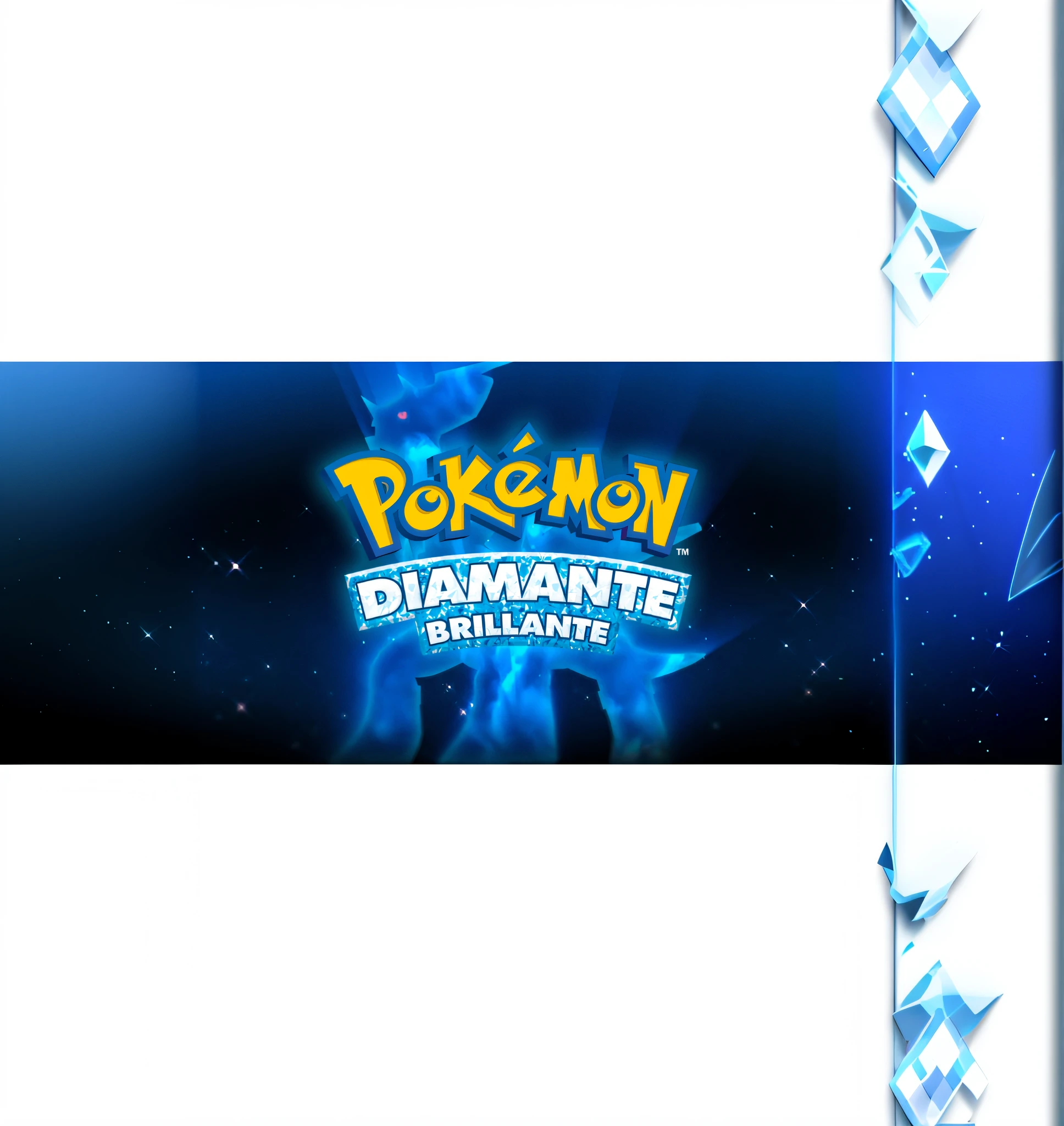 Pokémon Diamondee Shiny logo on a dark background, Diamantes em chamas, Pokémon, Diamante, pele de diamante, Pokémon, "Diamantes, Pokémon Logo, reboque, diamante azul, 3840 x 2160, 3840x2160, new pokemon, Detalhe brilhante, reluzente!!, Pokémon illustration, dialga the pokémon, ouros
