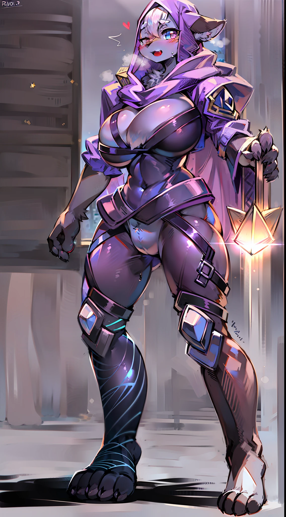 (tmasterpiece:1.3), (2D:1.0), (anime big breast:1.0), (illustratio:1.0), (sharp:1.2),
(hard light:1.0),(shadowing:1.0),(Reflectors,refractions:0.8),(llight rays,Dappled light,glarelight,lens flare glow,Tyndall effect:1.0),
(cleanness,Shiny:1.0),
(best qualtiy:1.2), (ultra - detailed:1.0), (extremly intricate:1.0),
(blurryforeground,Movie light,Ray traching:1.1),
(bright_colors,dark_intense_shadows:1.3),
(scribbles,contours,a color:1.3),
(bblurry,Flood,Overextension:1.0),
(warm_light_from_below,glow_white_particles:1.2),
(granblue_fantasy_\(style):1.1)。
(young_female,11_years_old:1.5),1girll,Cubs,Humanity,uploaded_on_e621,furry_kemono,furry_female,(detailed_fluffy_fur,tuft,body_fur:1.5),(fluffy_big_tail:1.3),animal_nose,animal_ear_fluff,(fluffy_paws,Paw pads,animal_hand:1.3),kawaii,adolable,Fancy,vulnerable,oiled,handsome,独奏,(upper_body,cowbow_shot:1.3),female_focus,blue_clothes,(hooded_cloak,hood_down:1.5),one_eye_closed,closed_mouth,ssmile,light_blush,hands_up,holding_star,bottomless,(knees_together_feet_apart,Sat down:1.2),looking_at_viewer。
(natta,starry_sky,crescent_moon,star_\(Skysky),Pedras preciosas,a plant,star_\(sigature),shine),exteriors,scenecy。