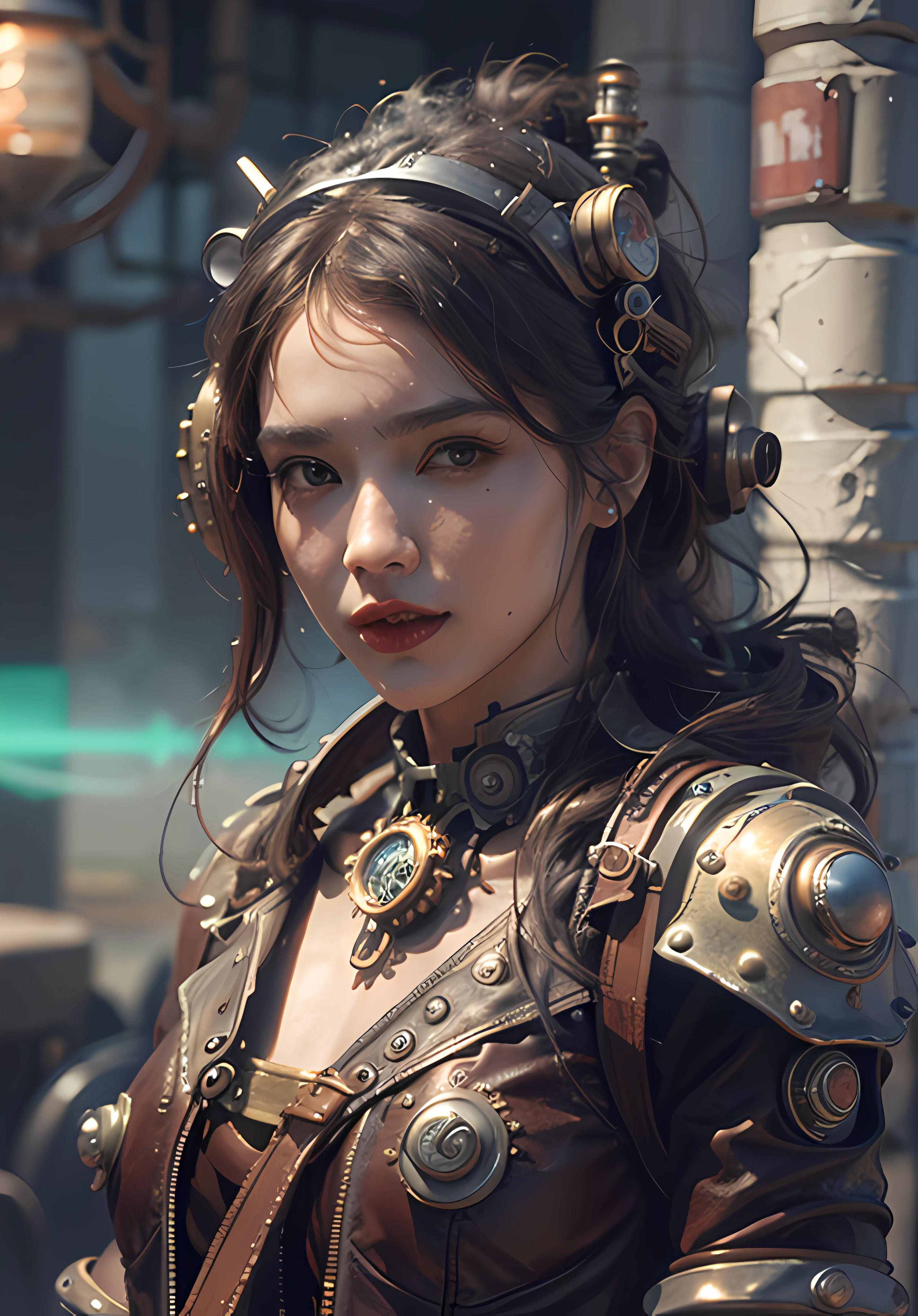 uma mulher americana de meia idade, Serious, not sexy, com um capacete movido a vapor, Portrait of a mechanical woman, arte conceitual steampunk, arte steampunk digital, arte steampunk de alta qualidade, Wojtek FUS, arte digital steampunk, detailed steampunk illustration, portrait of a mechanical girl, arte steampunk, Estilo de arte Dieselpunk, cyberpunk Steampunk, estilo de fantasia steampunk, Arte digital altamente detalhada em 4k, sci-fi steampunk, Arte Digital 4K Realista, Arte Digital 4K Realista, Wojtek FUS, Arte digital altamente detalhada em 4k, Cyber Steampunk 8K 3D, arte steampunk digital, Arte digital realista 8k, Arte digital detalhada em 4k, Arte cyberpunk 8K ultrarrealista, arte conceitual ultra realista,