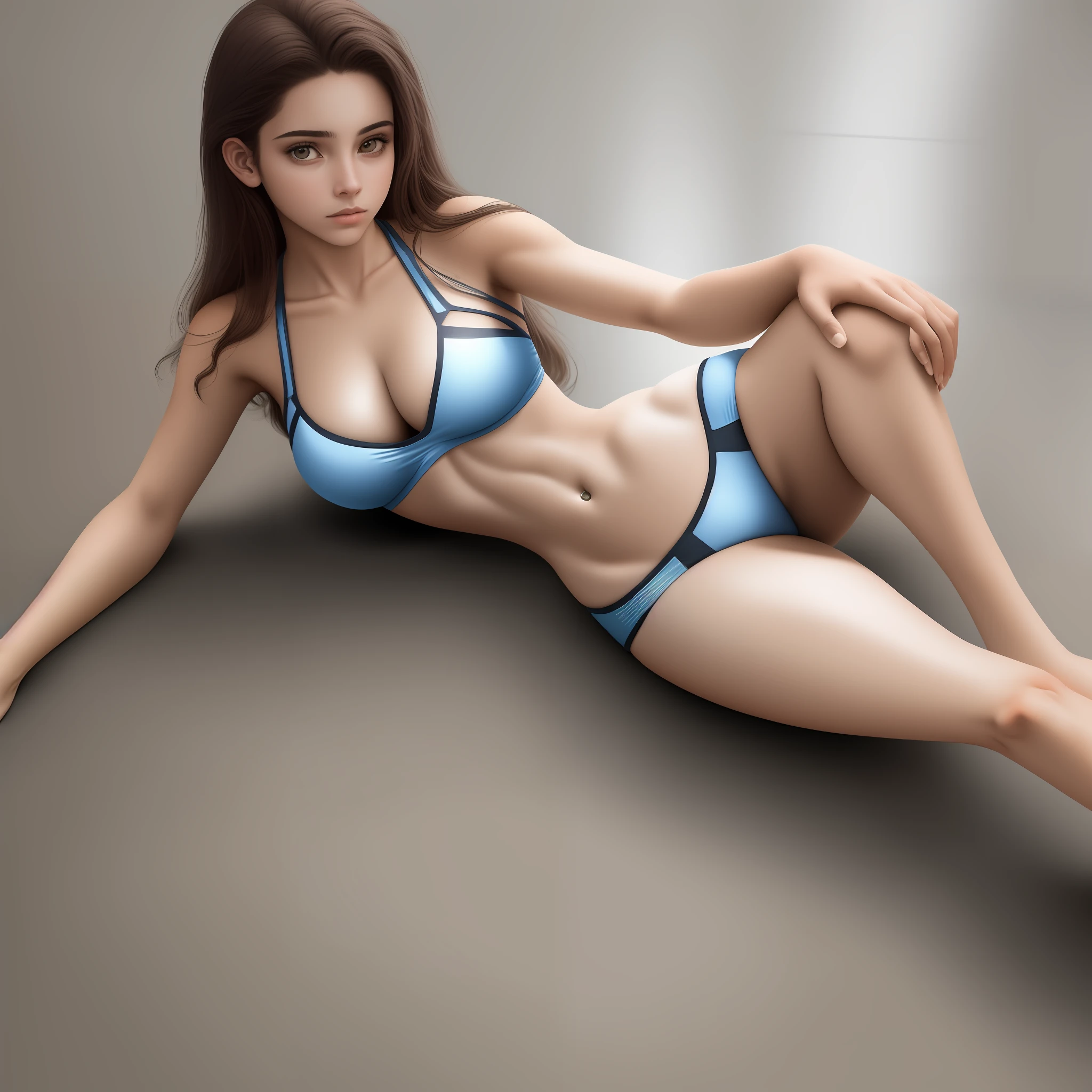 ((obra-prima)), (melhor qualidade), (detalhado), (1girl), seios grandes, sbikini, on floor, sexy, tiro de corpo inteiro, pernas abertas largamente,