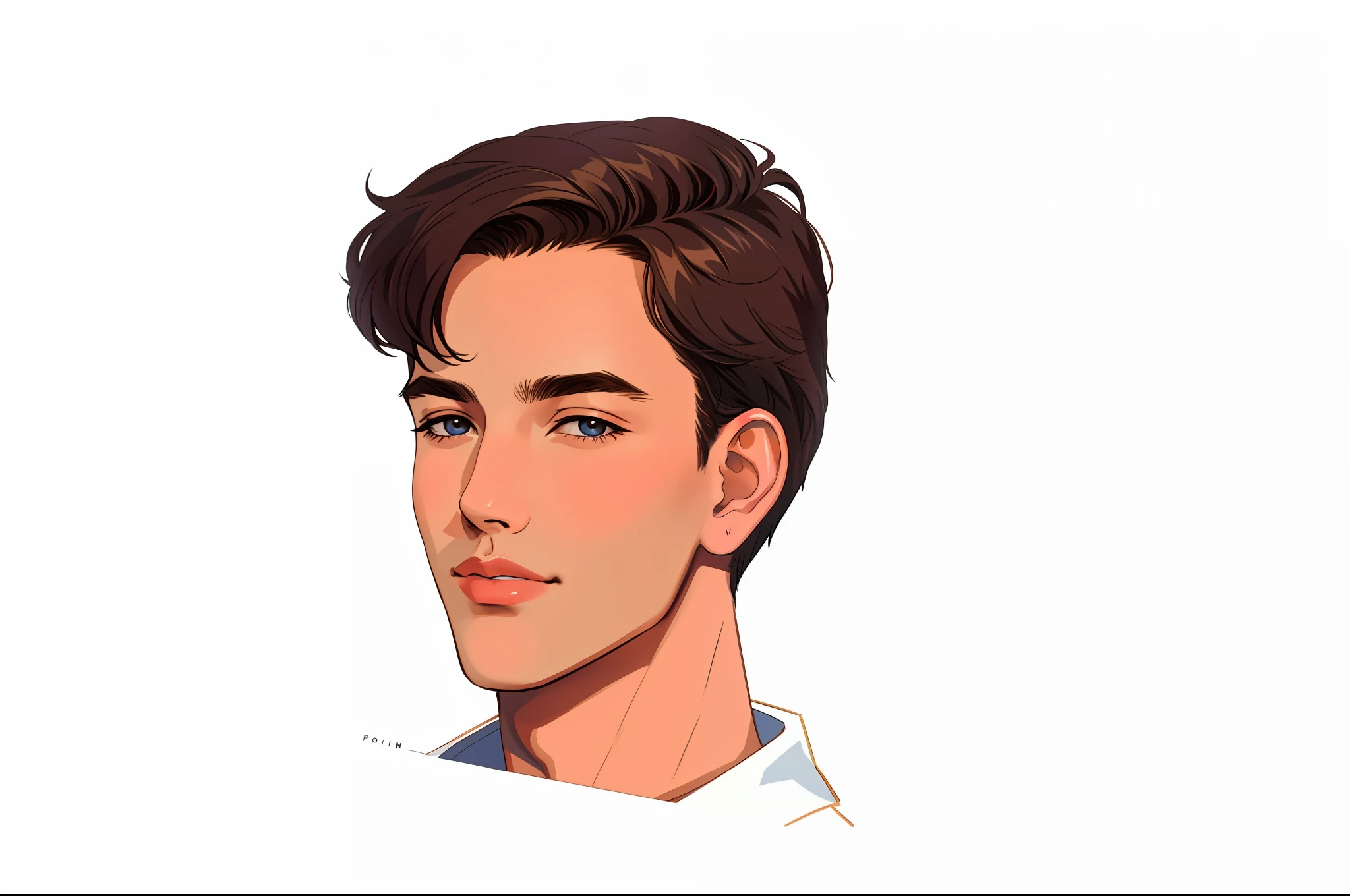 There is a portrait man