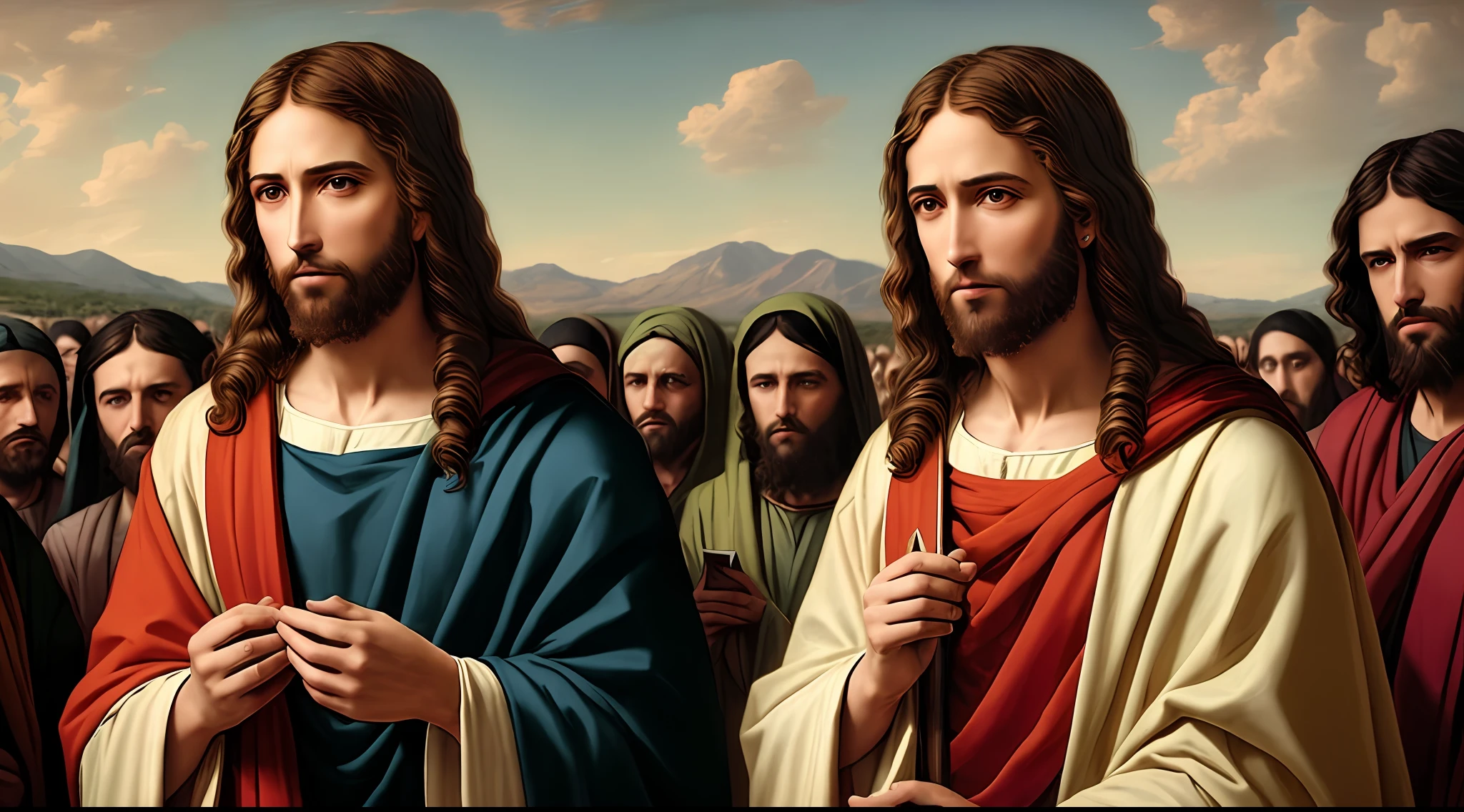 Real Jesus, 8k jesus lord real jesus blessings people giving heaven, portrait natural Photographic