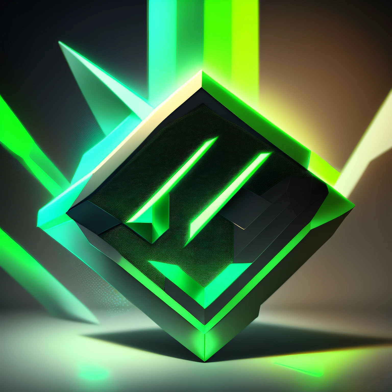 um close up de um objeto verde e preto com uma luz brilhando sobre ele, bordas brilhantes, arte conceitual neon glow, Arte conceitual Hard Edges, renderizado em octanagem, renderizado em cinema 4 d, renderizado em cinema4d, Vray Neon Brilhante, 8 K HD WallpaperArtefato jpeg, 8k hd wallpaperjpeg artefato, finalrender