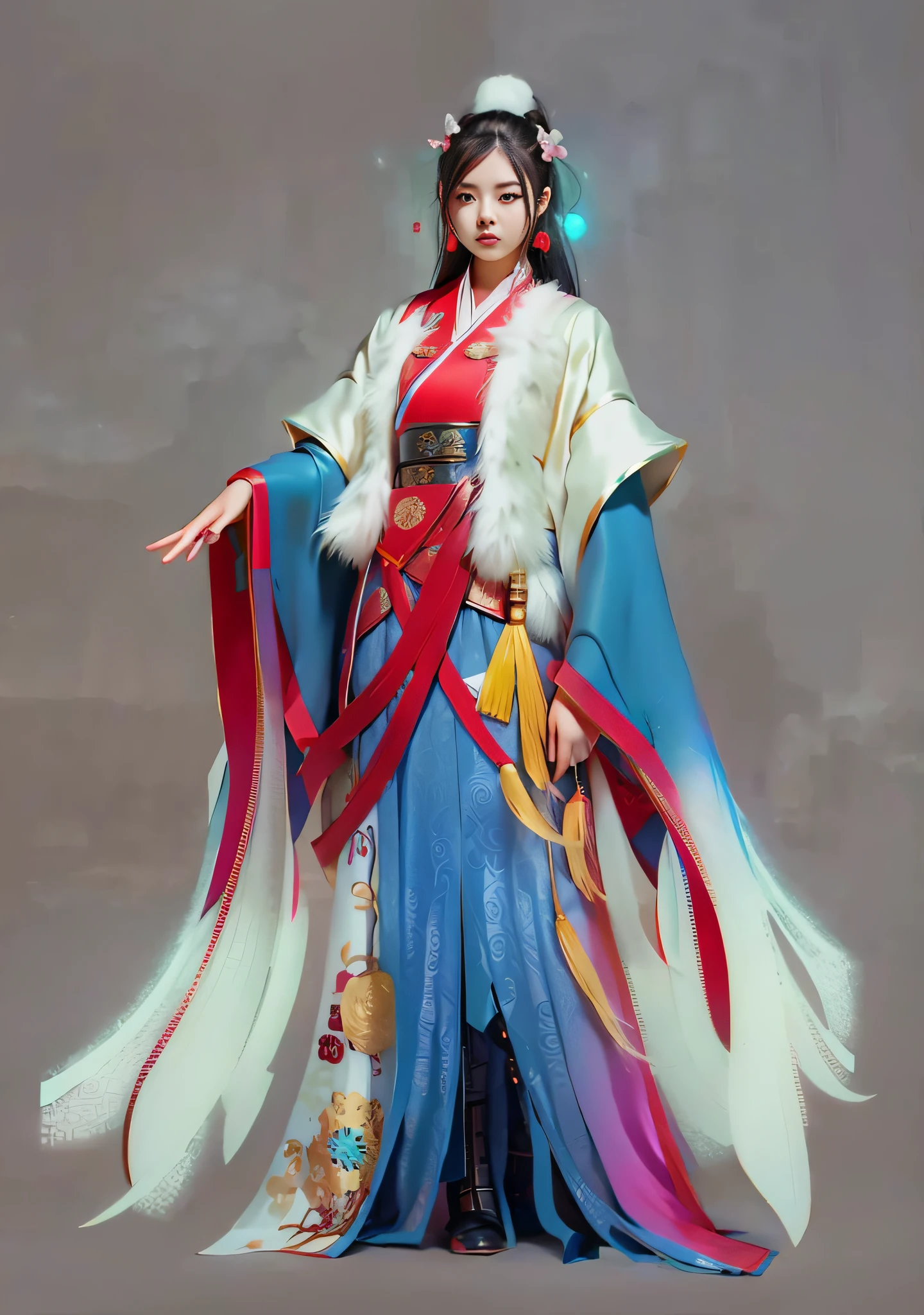 Chinese style girl，feater，ultraclear，Hanfu