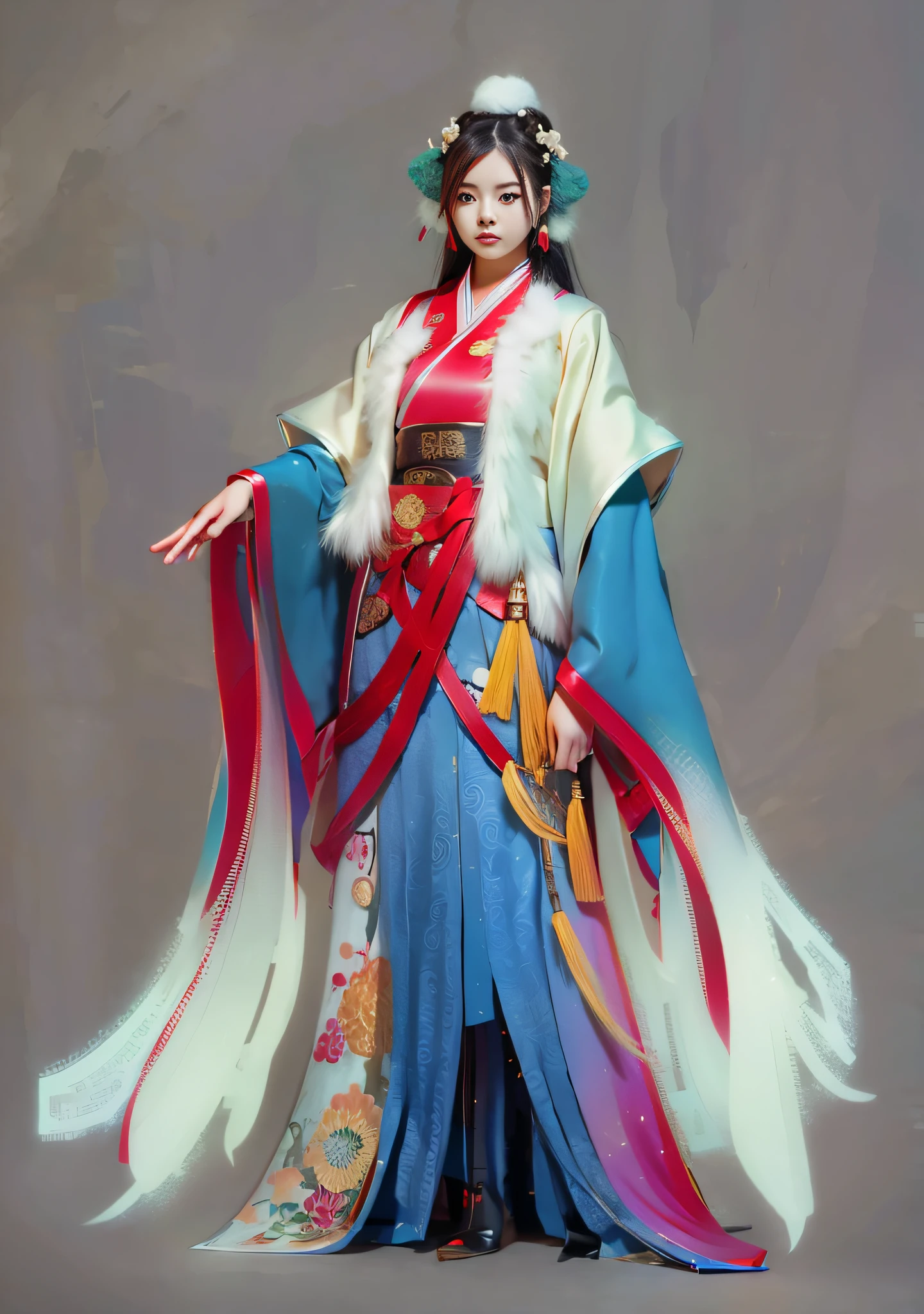 Chinese style girl,feater,ultraclear,Hanfu