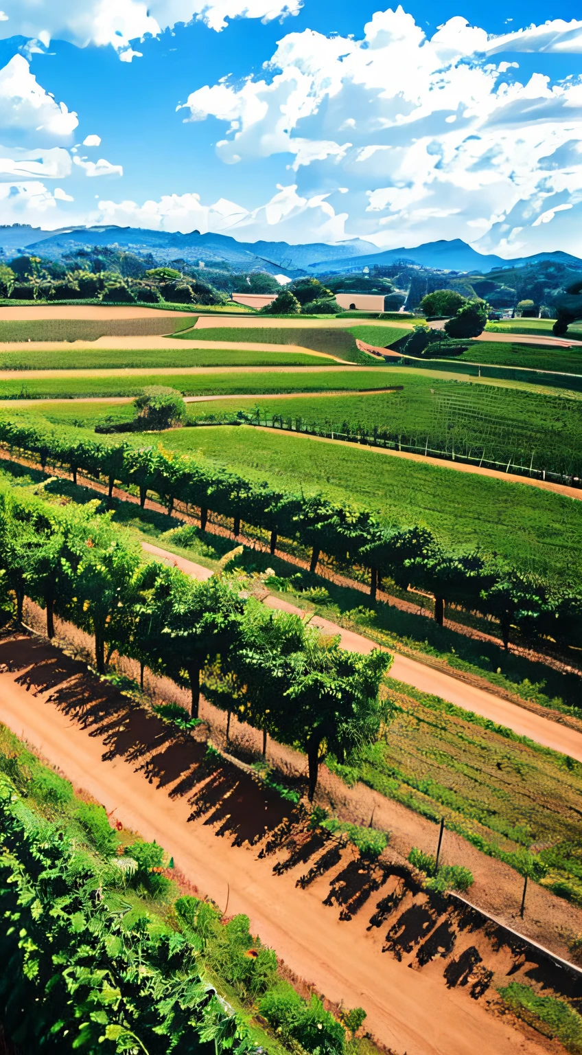 The last scene shows the channel's logo "Sementes de Liberdade" em destaque no centro da tela, cercado por vinhas crescendo vigorosamente. The realistic details of the vineyards represent the growth and expansion of the canal. Ao redor do logo, Sign-up and notification icons invite viewers to join the seeding community. --auto