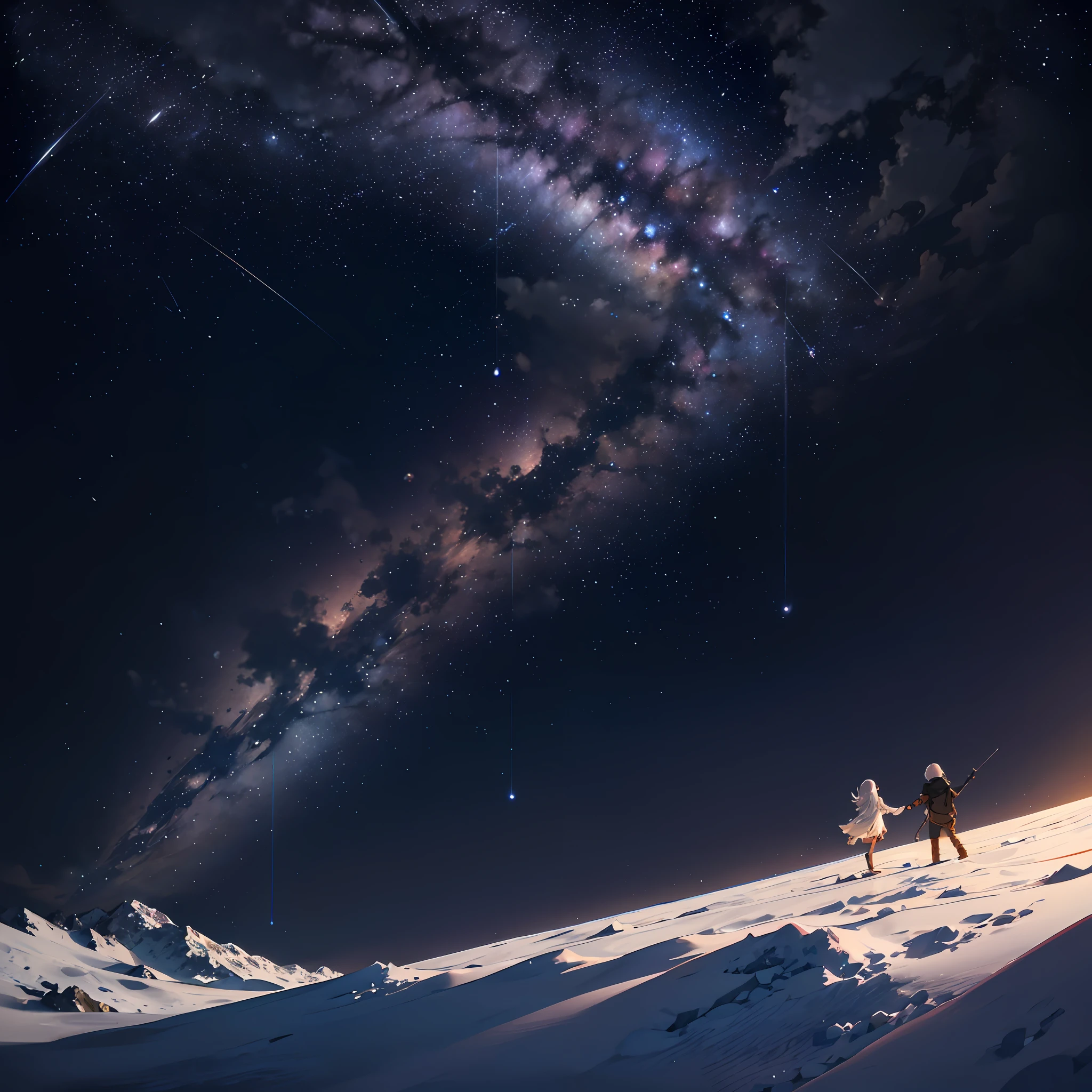 A sky full of stars is a dazzling and magical sight. Durante a noite, when darkness takes over, The sky turns into a sea of small bright dots that illuminate the darkness.
As estrelas brilham intensamente, each with its own light, creating a heavenly scenery of indescribable beauty. Some stars appear closer, enquanto outras parecem estar mais distantes, Creating different layers of depth in space.
As estrelas podem ter diferentes cores - algumas brancas, outras azuis, red or yellow - adding more variety to the show. They are like diamonds scattered on a dark fabric, criando um panorama fascinante.
The star-filled sky also reveals the magnitude of the universe and makes us feel a deep connection to something bigger than ourselves. Stargazing can awaken a sense of wonder and questioning about the nature of the cosmos.
Some stars are brighter than others and can form distinct patterns in the sky, as the constellation of Ursa Major, the Southern Cross or the Milky Way. These groupings of stars give the constellations their names and help us navigate and understand the night sky.
Beyond the Stars, outros elementos podem complementar esse quadro celeste. A lua, por exemplo, It can illuminate the sky and create a fascinating contrast between its silvery light and the brightness of the stars. Sometimes, It is possible to see meteors crossing the sky, deixando rastros de luz que duram apenas alguns segundos.
A sky full of stars reminds us of the vastness of the universe, of the infinity of possibilities and of our smallness in the face of all this immensity. It is a reminder that we are part of something bigger and that we must value and care for our planet, Our home in the middle of a galaxy full of mysteries and wonders. --auto