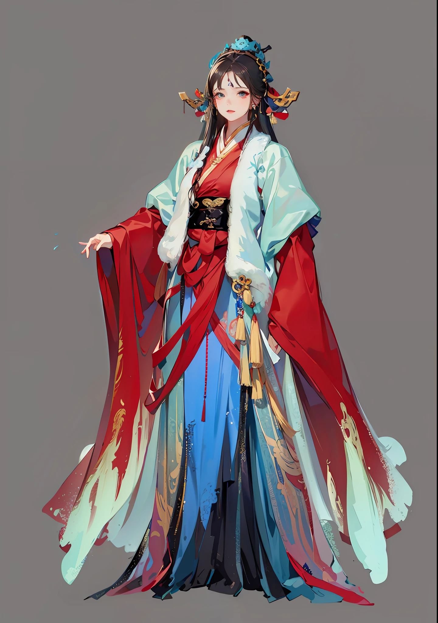 Chinese style girl,feater,ultraclear,Hanfu