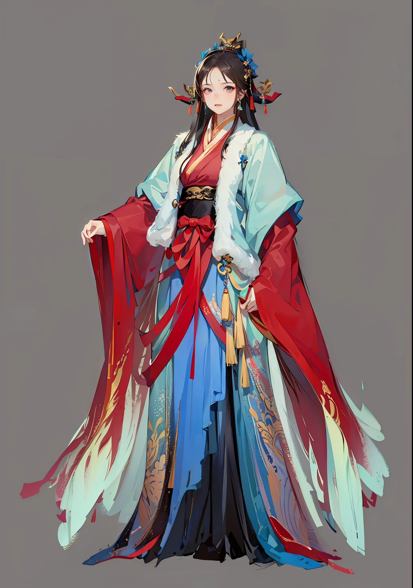Chinese style girl,feater,ultraclear,Hanfu