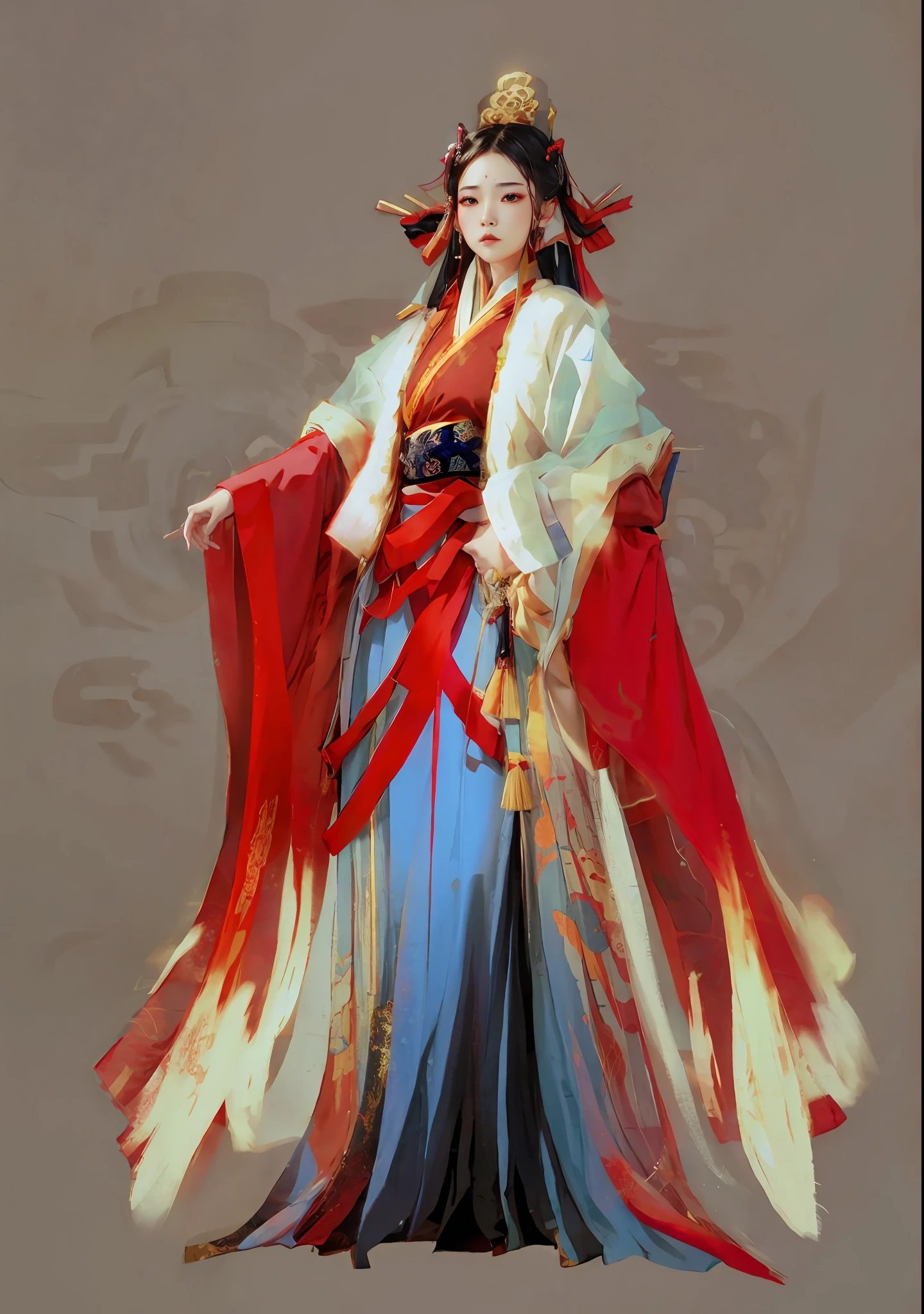 Chinese style girl，feater，ultraclear，Hanfu