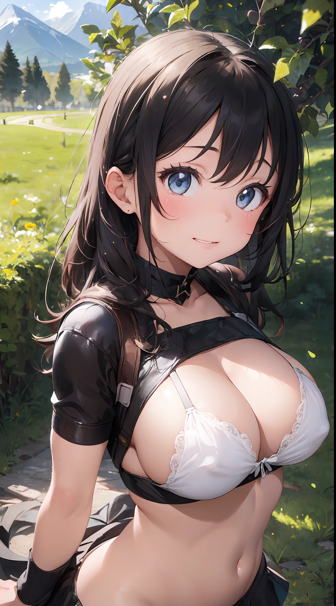 (((6ar olirl:1.5))), Girl in 1, boobs loli, Exaggerating huge breasts to the maximum, Petite girl, Complete anatomy, Whole body, childdy, child, Supte, garl, Little girl, Beautiful Girl, beautiful shining body, Bangs,Brown hair,high eyes,(aquamarine eyess), drooping eyes, Petite,tall eyes, beautiful girl with fine details, beautiful and delicate eyes, Detailed face, Beautiful eyes, beautiful shining body, a smile, Happiness, , Perfect fusion of the child's body wieasts with maximum exaggerated huge breasts,
Whole body angle, alps, Shepherd's daughter, Mountain Girl, plein air, alpine meadow,
Natural light,((Realism: 1.2)), dynamic far view shot,Cinematic lighting, Perfect composition, by sumic.busty petite, ultra hyper-detailed, Official art, Maste Piece, (Best Quality:1.3), glint, Highly detailed CG Unity 16k wallpaper, Detailed background, Maste Piece, Best Quality, (Maste Piece), (Best Quality:1.4), (ultra-high-resolution:1.2), (hiper realistic:1.4), (Photorealistic:1.2), Best Quality, High quality, A high resolution, Detail enhancement,