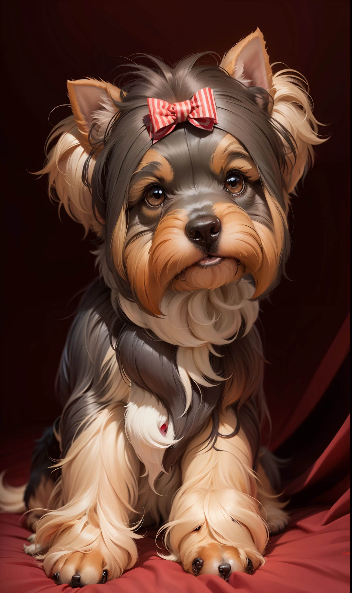 Um cachorro Yorkshire Terrier realista em 4k