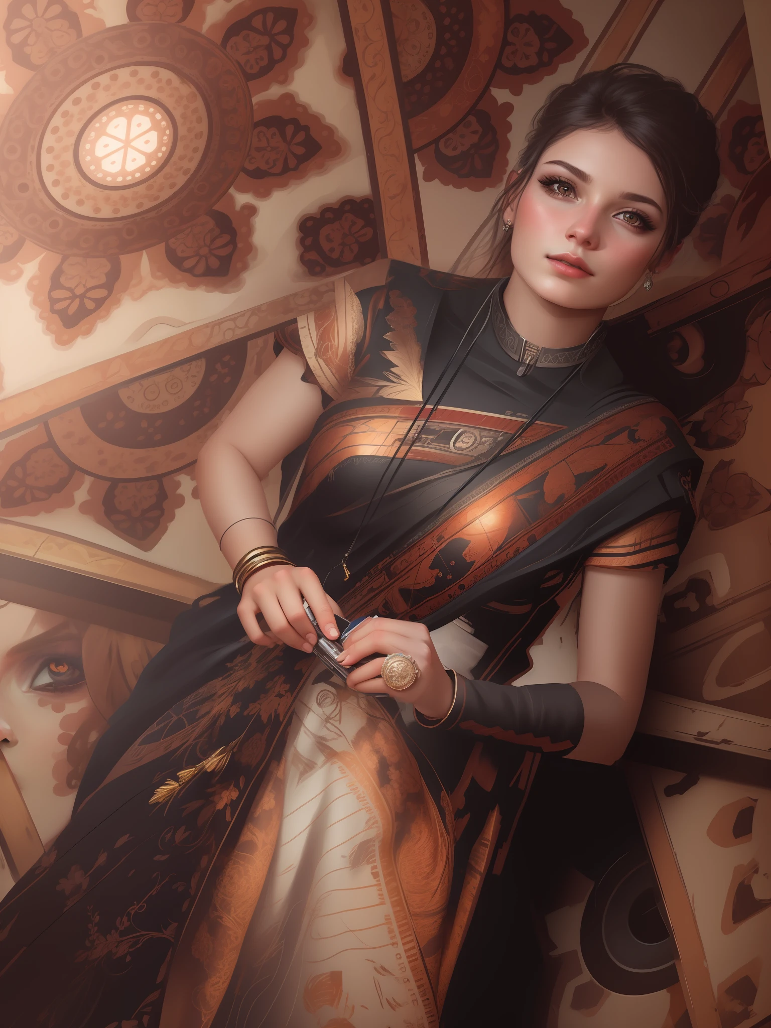 8k, realistic face, ultra realistic, wide shot, point of view, beautiful girl, cinematic, digital art, photorealistic, height details, expressionism, hyper details