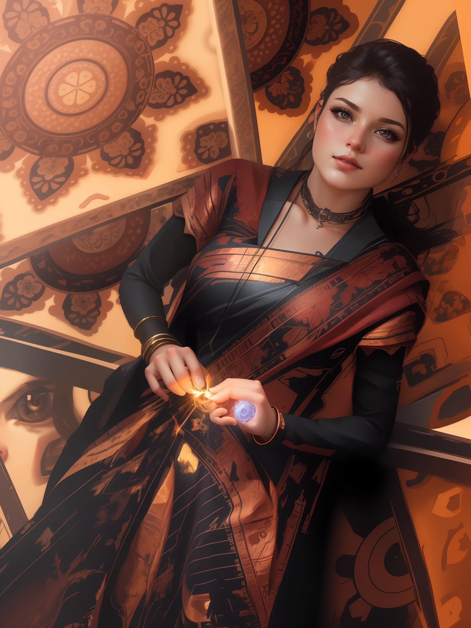 8k, realistic face, ultra realistic, wide shot, point of view, beautiful girl, cinematic, digital art, photorealistic, height details, expressionism, hyper details