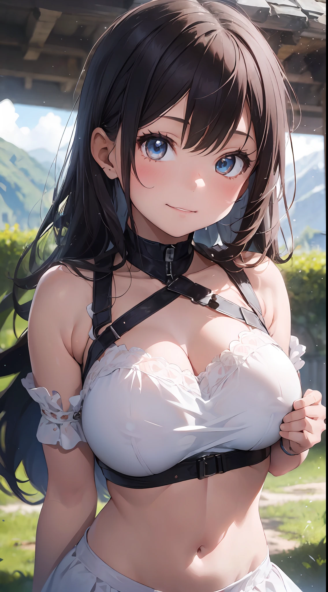 (((6year old girl:1.5))), Girl in 1, boobs , Exaggerating huge breasts to the maximum, Petite girl, Complete anatomy, Whole body, child's body, child, Super Cute, garl, Littautiful Girl, beautiful shining body, Bangs,Brown hair,high eyes,(aquamarine eyess), drooping eyes, Petite,tall eyes, beautiful girl with fine details, beautiful and delicate eyes, Detailed face, Beautiful eyes, beautiful shining body, a smile, Happiness, , Perfect fusion of the child's body with breasts with maximum exaggerated huge breasts,
Whole body angle, alps, Shepherd's daughter, Mountain Girl, plein air, alpine meadow,
Natural light,((Realism: 1.2)), dynamic far view shot,Cinematic lighting, Perfect composition, by sumic.busty petite, ultra hyper-detailed, Official art, Maste Piece, (Best Quality:1.3), glint, Highly detailed CG Unity 16k wallpaper, Detailed background, Maste Piece, Best Quality, (Maste Piece), (Best Quality:1.4), (ultra-high-resolution:1.2), (hiper realistic:1.4), (Photorealistic:1.2), Best Quality, High quality, A high resolution, Detail enhancement,