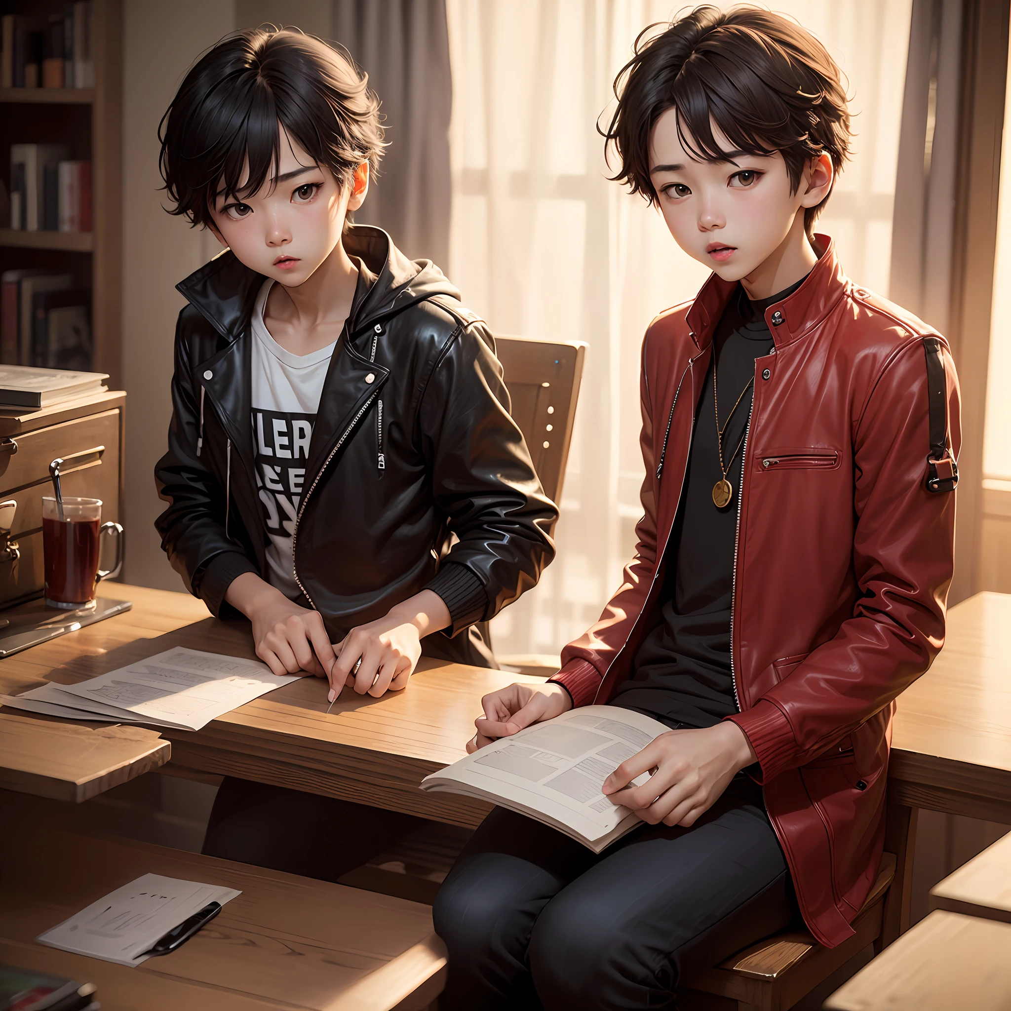 The younger brother is cute --auto