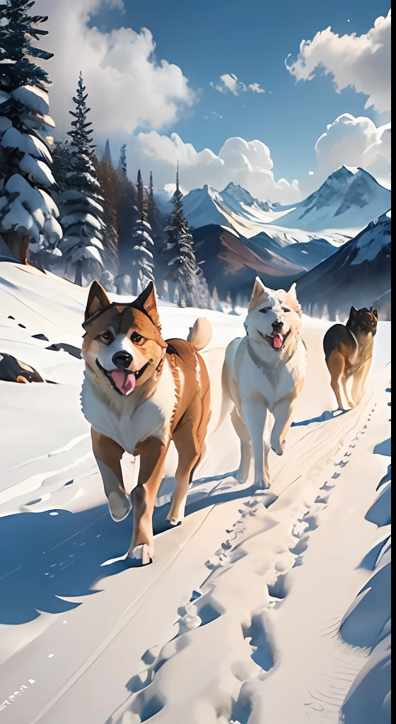 Description:
Welcome to an exciting journey in the cold and majestic mountains, where the wilderness meets the boundless energy of a fearless group of dogs. In this captivating image, you are transported to a picturesque and adrenaline-filled setting.
The towering mountains stretch into the distance, covered in a brilliant white blanket of snow, while soft flakes continue to fall from the sky. The chilly air is filled with the promise of adventure, and that's where the protagonists of this extraordinary scene come into play.
A pack of brave and lively dogs is ready to take on any challenge the mountain may present. Their dense and soft fur glistens with a silvery touch under the bright sun hiding behind the clouds.
Guided by the fearless leader, the dogs are eager to explore every nook of the rugged terrain. They show a contagious mix of enthusiasm and determination, their agile paws leaving curious tracks in the snow-covered areas.
As they advance, their warm breaths create small clouds of vapor that float around, witnessing their vigorous presence in this untouched landscape. The friendship and loyalty among the members of the pack are evident in each interaction, with lively exchanges of barks and friendly play.
Behind them, the owner accompanies with an affectionate smile on his face, cherishing the company of these faithful friends. The bond between man and dogs is powerful, reflecting a true partnership, where respect and harmony prevail.
In this scene in the cold mountains, it is impossible not to feel the emotion of the moment, the passion for the wilderness, and the joy of sharing this adventure with such special beings. They remind us that nature offers invaluable treasures and that, when explored together, each challenge becomes an opportunity to create unforgettable memories. --auto