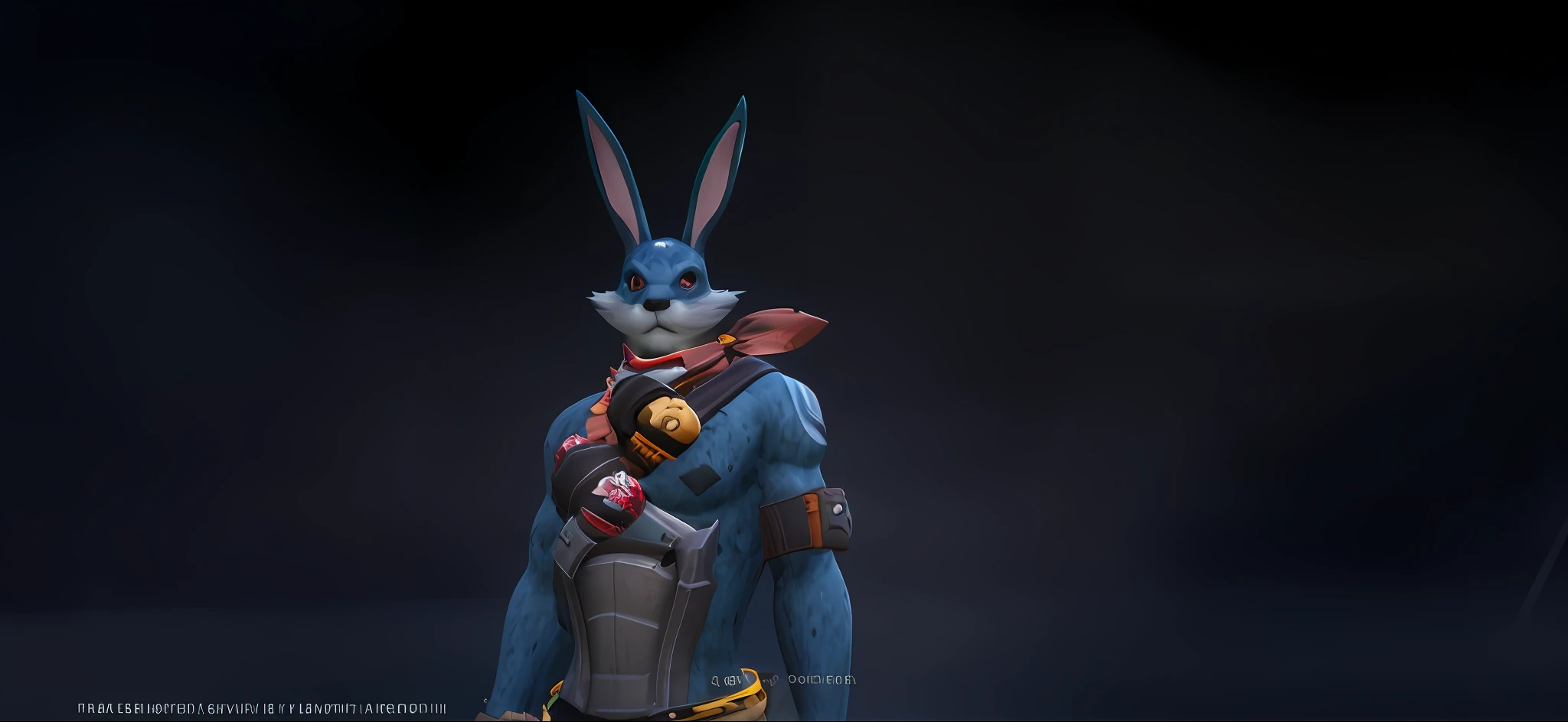 um close up de uma pessoa em uma fantasia de coelho com uma mochila, Rabbt_character, Lagus, The Thief Bunny, Coelho, Retrato de Lucario, renderizado em sfm, De Overwatch, Como um personagem de Overwatch, sfm render, ElectrixBunny, Retrato de antro da obra-prima, coelho guerreiro, anthropomorphic bunny, como personagem de overwatch