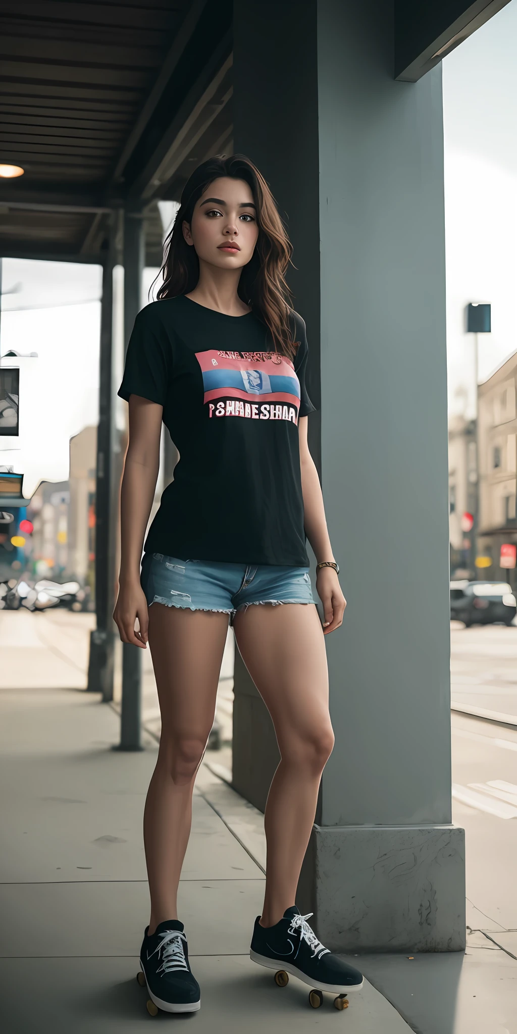 linda (mulher) skateboarder sueca, (((loira))), corpo inteiro, em roupa skateboarder, ((magro, pequeno)), ((t-shirtt)), fotorrealista, foto, obra-prima, realista, realismo, fotorrealismo, alto contraste, Photorealistic digital art trend on Artstation 8k HD high definition realistic detail, detalhada, textura da pele, hiperdetalhada, textura realista da pele, armadura, melhor qualidade, ultra high-resolution, (fotorrealista: 1.4), alta resolução, detalhada, foto crua, sharp re, by John Rankin Waddel nikon d850 film stock photography 4 camera kodak portra 400 lens f1.6 pale colors hyper realistic texture dramatic lighting unrealengine trend in artstation cinestill 800, RAW.