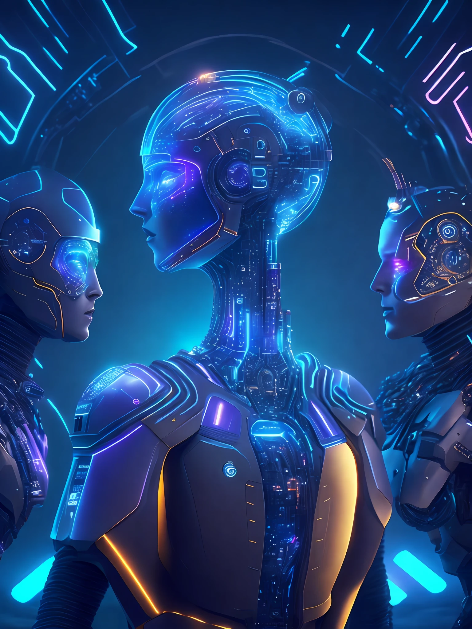 A imagem retrata um mundo de entretenimento futurista e emocionante, where Artificial Intelligence is revolutionizing the way we have fun and engage with different forms of entertainment.

We can see a scenario full of advanced technology, with interactive holograms and people immersed in virtual experiences. AI is at the center of this world, Driving the creation of unique and personalized content, that adapts to the individual preferences and interests of viewers.

Na imagem, We see a group of friends exploring a virtual theme park, where AI creates personalized adventures according to each person's preferences. Os hologramas dos personagens interagem com os visitantes, adapting their behavior and dialogues according to the interests and reactions of the participants.

Ademais, AI is also revolutionizing the film and television industry. We see a production studio where robots and AI collaborate with directors and screenwriters in creating innovative films and series. AI is able to analyze market trends, identify patterns of success and even create engaging plots and dialogues.

This image invites us to imagine a world where AI is driving creativity and interactivity in entertainment. It shows us the potential of AI to create unique experiences, envolventes e personalizadas, that go beyond our traditional expectations.

Let yourself be inspired by this image and imagine how you, como cientista de dados, can contribute to the AI-driven revolution in entertainment. Join the visionaries who are exploring new possibilities, developing advanced algorithms and creating innovative experiences for audiences. Be part of this exciting transformation and help shape the future of entertainment with mind and machine.