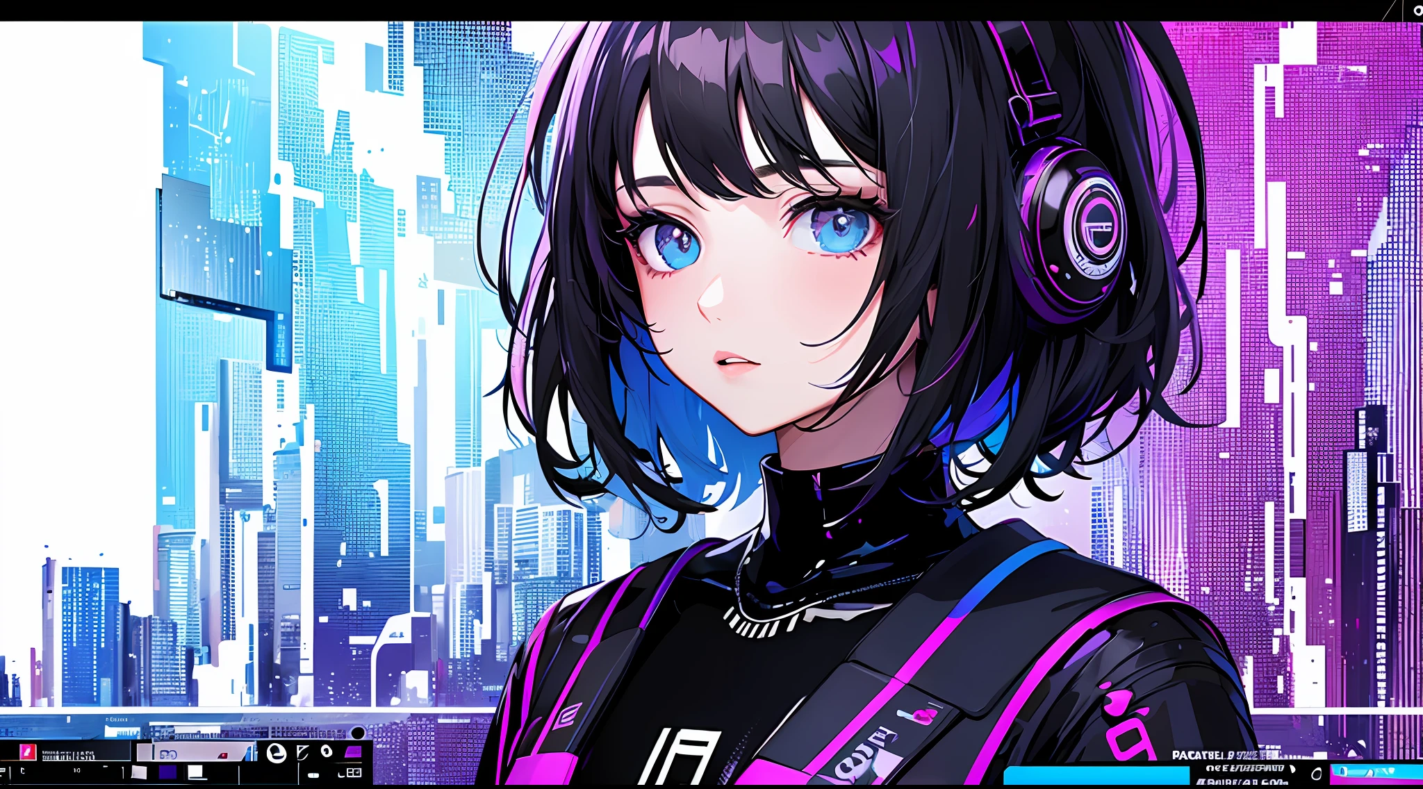 (masterpiece, top quality, best quality, official art, beautiful and aesthetic:1.2), 1girl, glitch art, (digital distortion), pixelated fragments, data corruption,colorful noise, visual chaos,contemporary aesthetics
