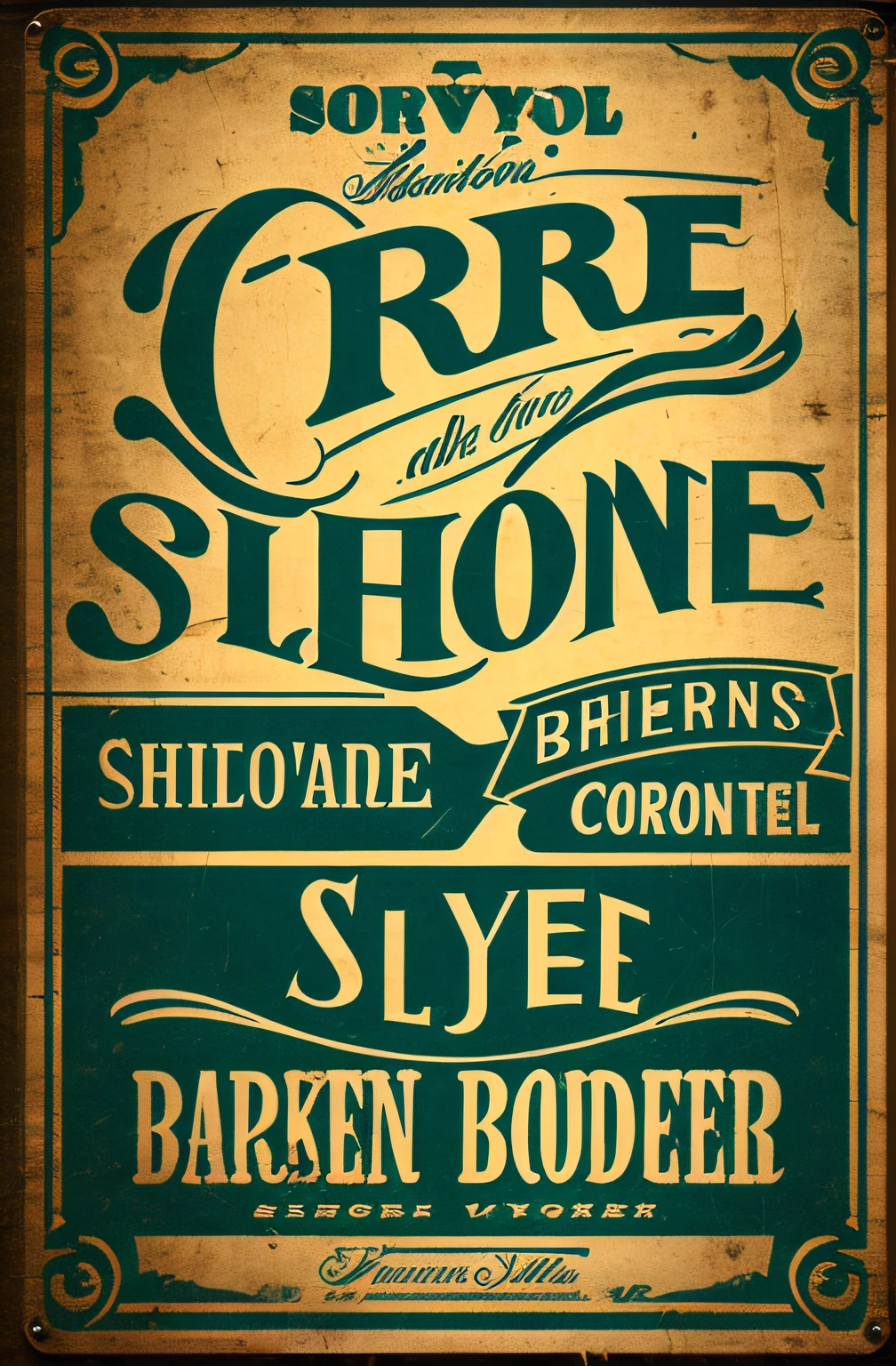 Vintage Typography layout signage