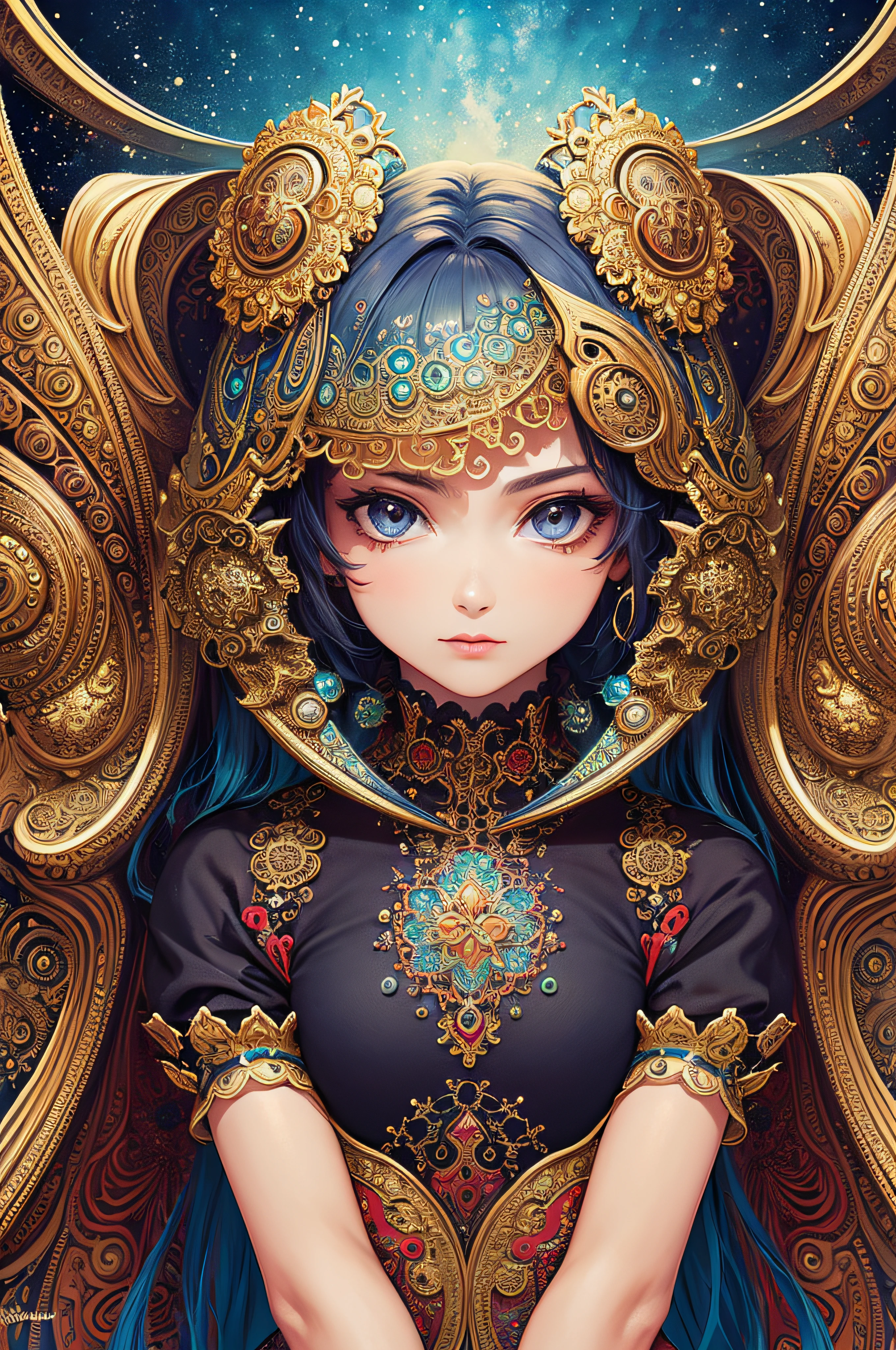 (masterpiece, top quality, best quality, official art, beautiful and aesthetic:1.2), (1girl), extreme detailed,(fractal art:1.3),colorful,highest detailed