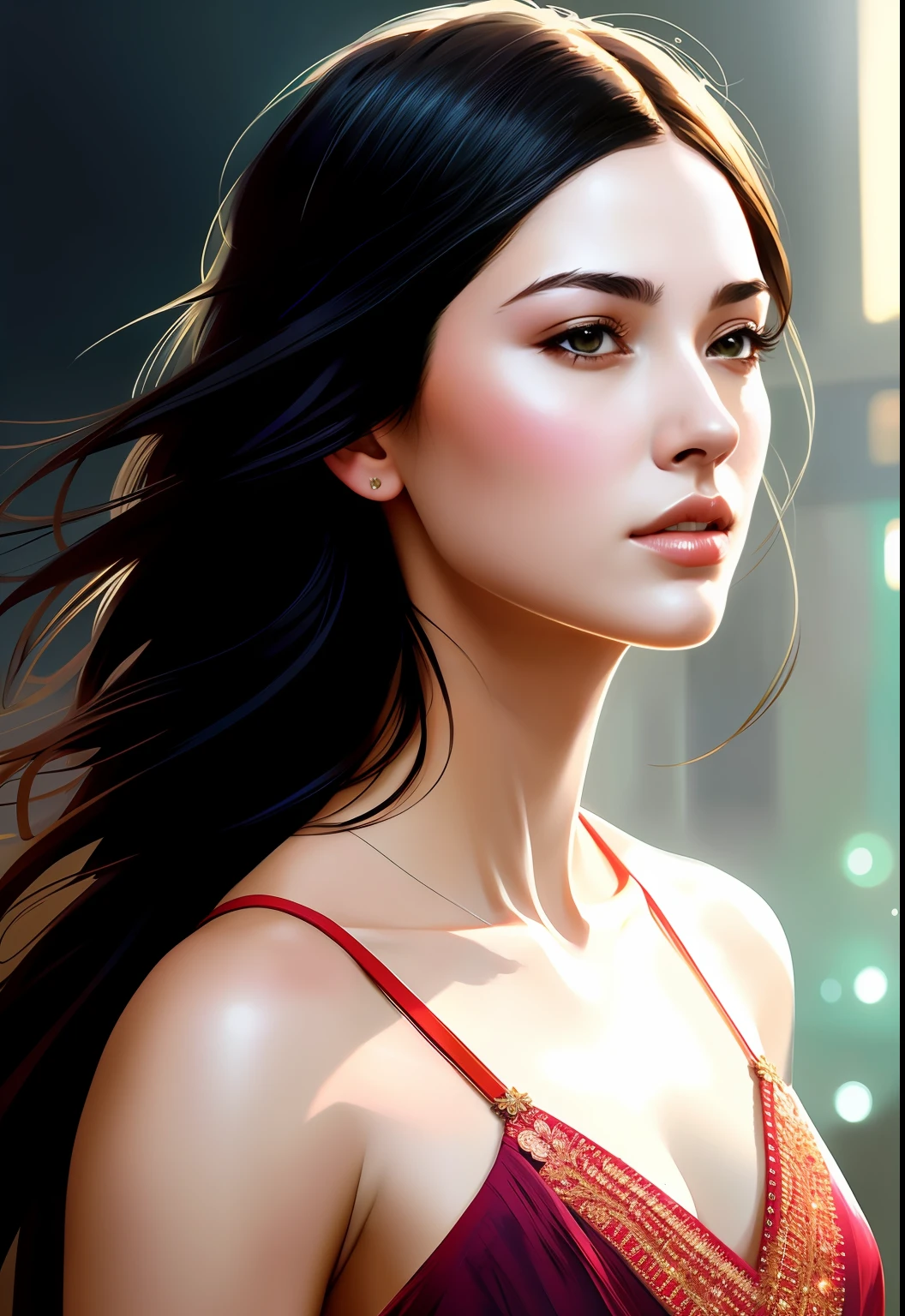 modelshoot style, (extremely detailed CG unity 8k wallpaper), full shot body photo of the most beautiful artwork in the world, beautiful women, professional majestic oil painting by Ed Blinkey, Atey Ghailan, Studio Ghibli, by Jeremy Mann, Greg Manchess, Antonio Moro, trending on ArtStation, trending on CGSociety, Intricate, High Detail, Sharp focus, dramatic, photorealistic painting art by midjourney and greg rutkowski