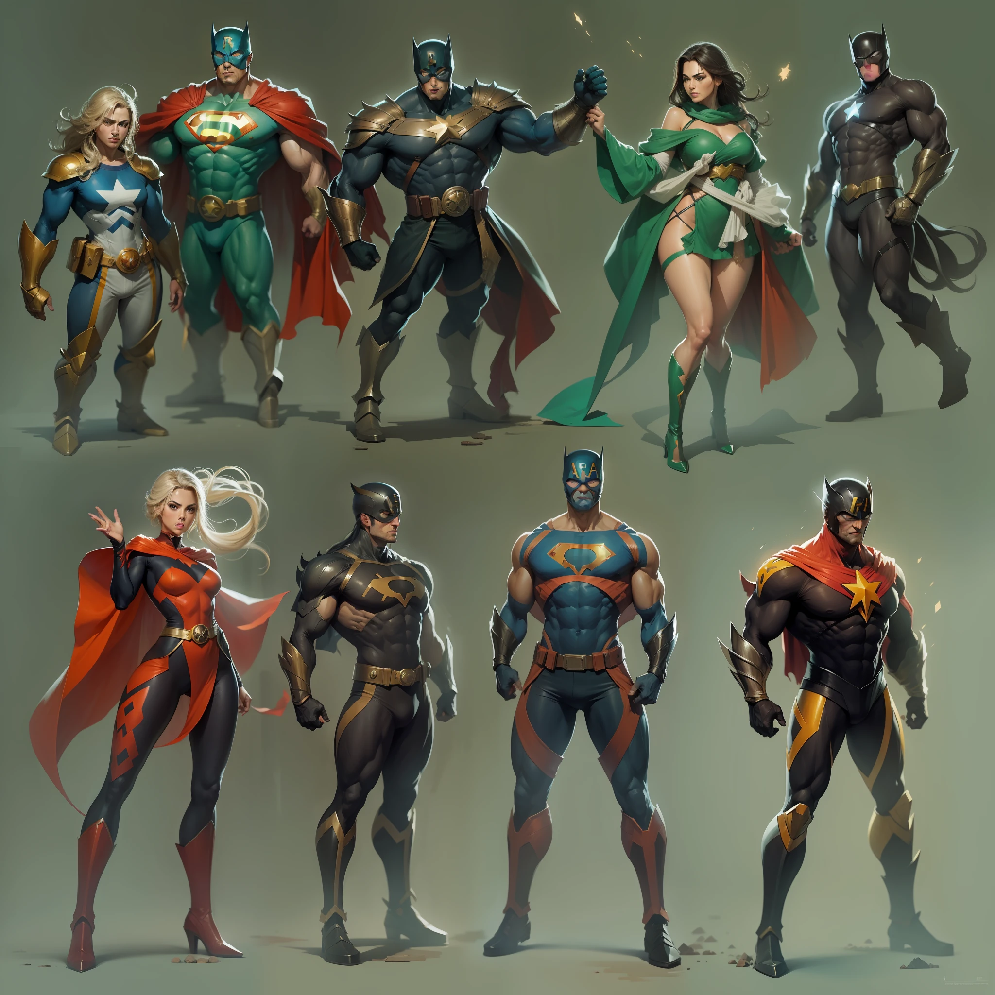 some concepts of super heroes