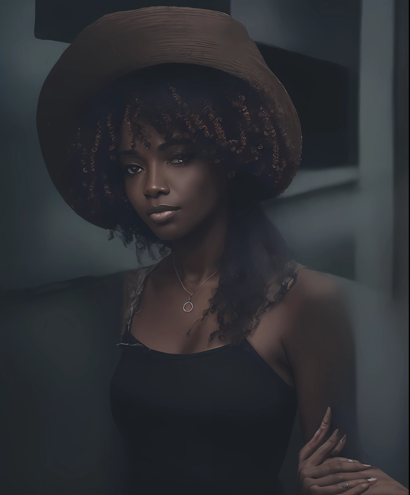 Black woman, deitada na com de costas olhando para o espectador sendo molestada --auto --s2