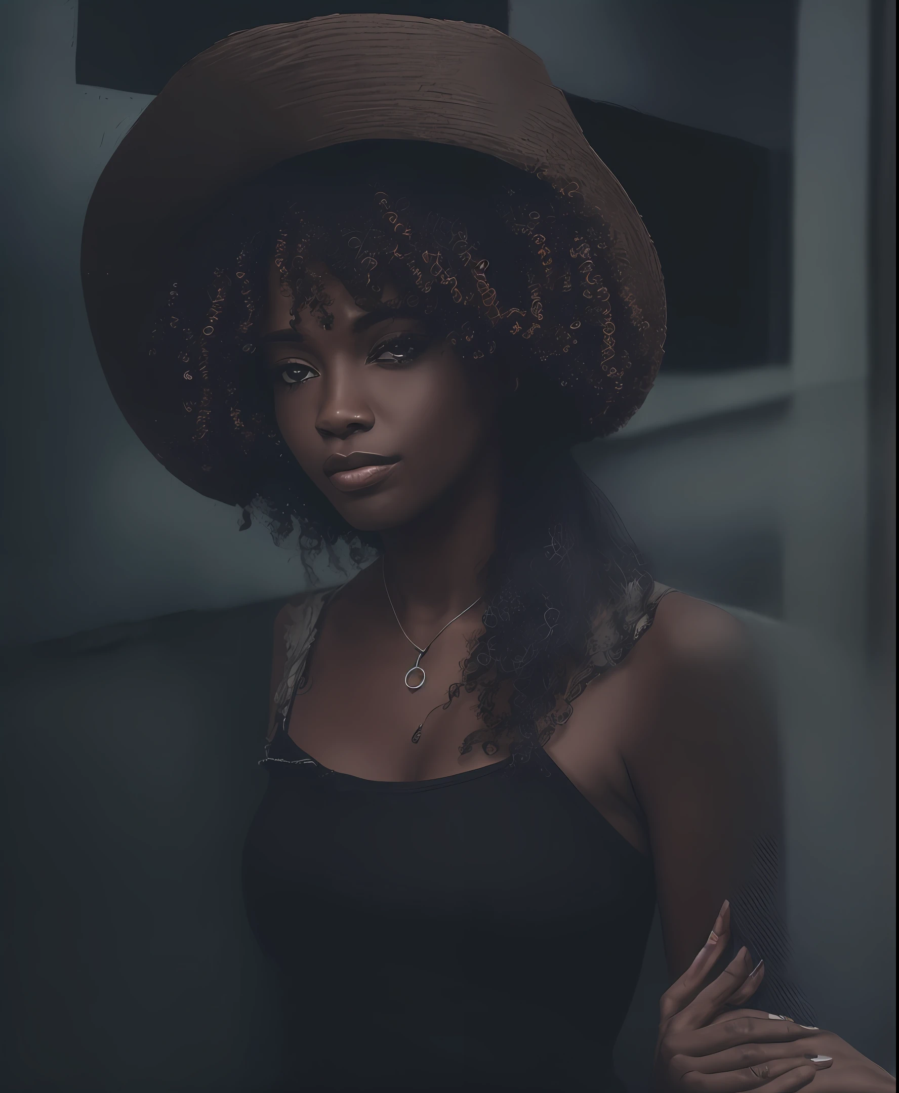 Black woman, deitada na com de costas olhando para o espectador sendo molestada --auto --s2