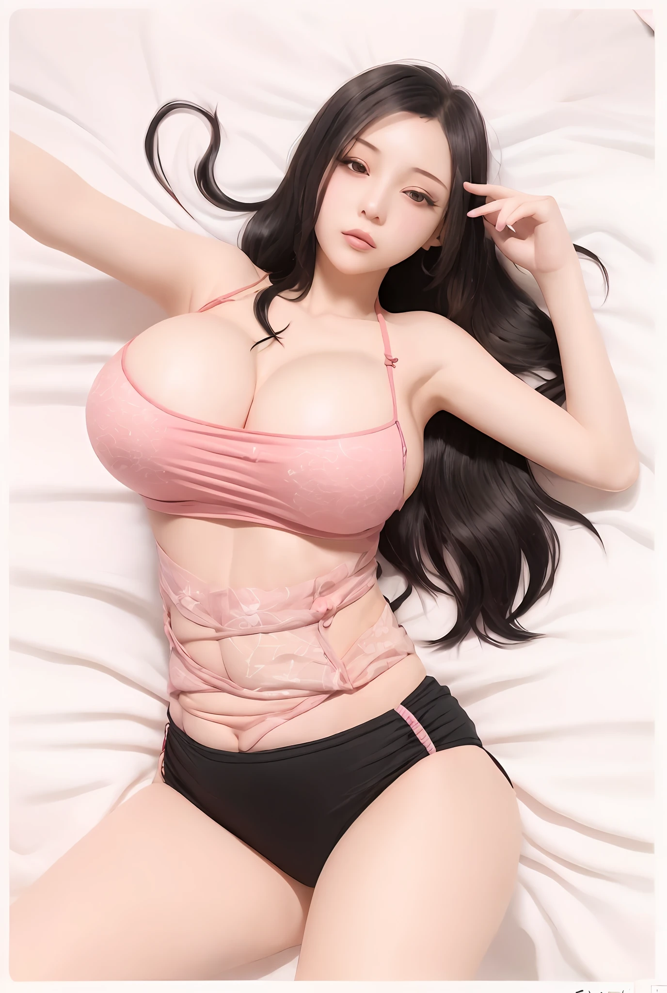 a close up of a cartoon of a woman in a bikini, nico robin, nezuko, nezuko-chan, seductive anime girl, from one piece, beautiful alluring anime , pin on anime, beautiful alluring anime woman, oppai, big pregnant, tifa lockhart, anime best girl, tifa lockheart, her black hair is a long curly