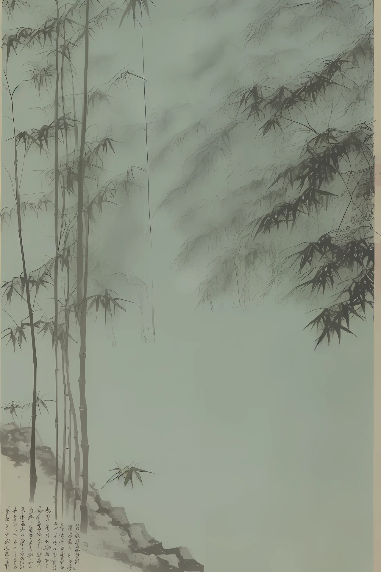 Zhao Jinmai,period costume,bamboo forrest,Water's Edge,Tuan fan,breeze,baiyun
