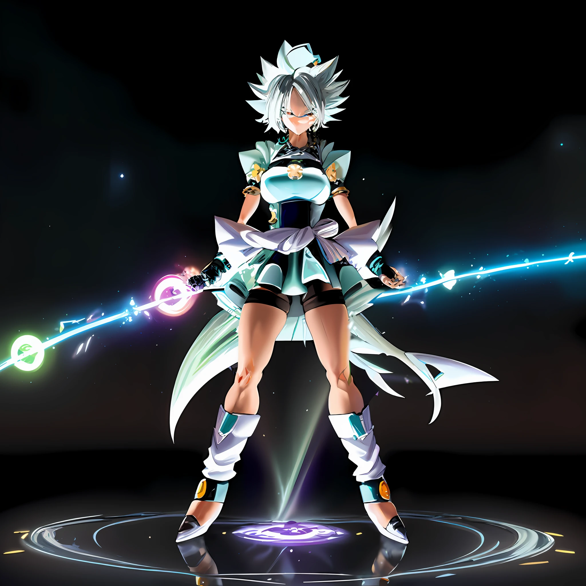 (Masterpiece : 1,8), 64k quality, final fantasy artwork concept, detailed manga eyes, detailed hair, detailed clothes, detailed body, cleaner designs, detailed face pronounced, shiny objects like jewels, see creases on clothes, more coherent clothing, more rounded eyes transparent liquid globular, more colors, more coherent clothing , correct the features of the clothes, better eyes contour, better shoulders, really colorful, coarser line, black line, finishing . (coarser line) (black line) (homogeneous rendering: 1.3)