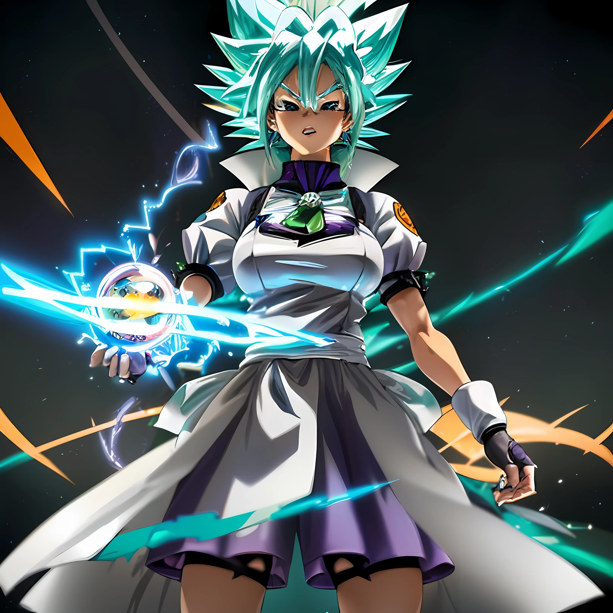 (Masterpiece : 1,8), 64k quality, final fantasy artwork concept, detailed manga eyes, detailed hair, detailed clothes, detailed body, cleaner designs, detailed face pronounced, shiny objects like jewels, see creases on clothes, more coherent clothing, more rounded eyes transparent liquid globular, more colors, more coherent clothing , correct the features of the clothes, better eyes contour, better shoulders, really colorful, coarser line, black line, finishing . (coarser line) (black line) (homogeneous rendering: 1.3)