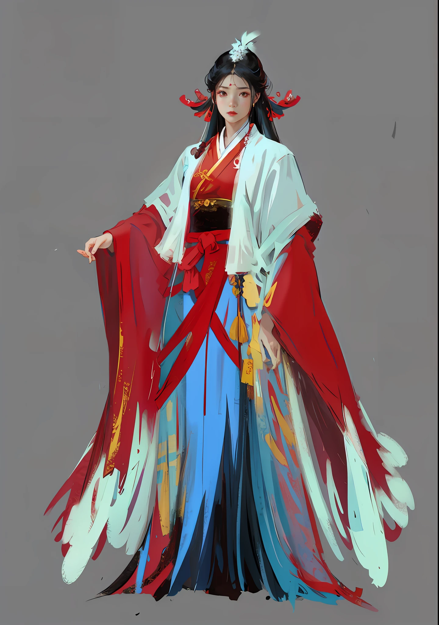 Chinese style girl,feater,ultraclear,Hanfu