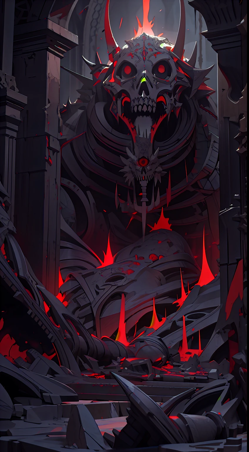 surrounded by inflamed death, ancient, gothic, beautiful, hd, terrifying, intricate, highly detailed, artstation, detailed ink illustration, octane render, 32k, 3d cinematic, detailed horror in a hellish background, --h 380 --q 75 --testp