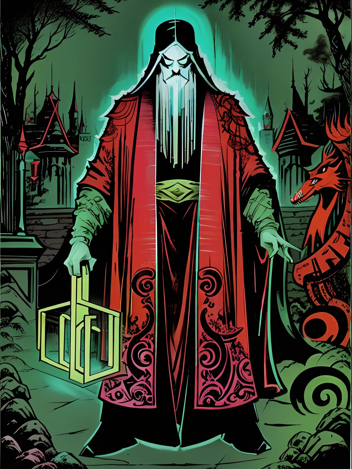 A beautiful aesthetic theme villain of evil ghostface, cores neon, vetor, storybook illustration art, hiper detalhes, Supervillain aesthetics, foco nítido, Denoise, 8k, estilo de arte de desenho bonito, Arte Digital