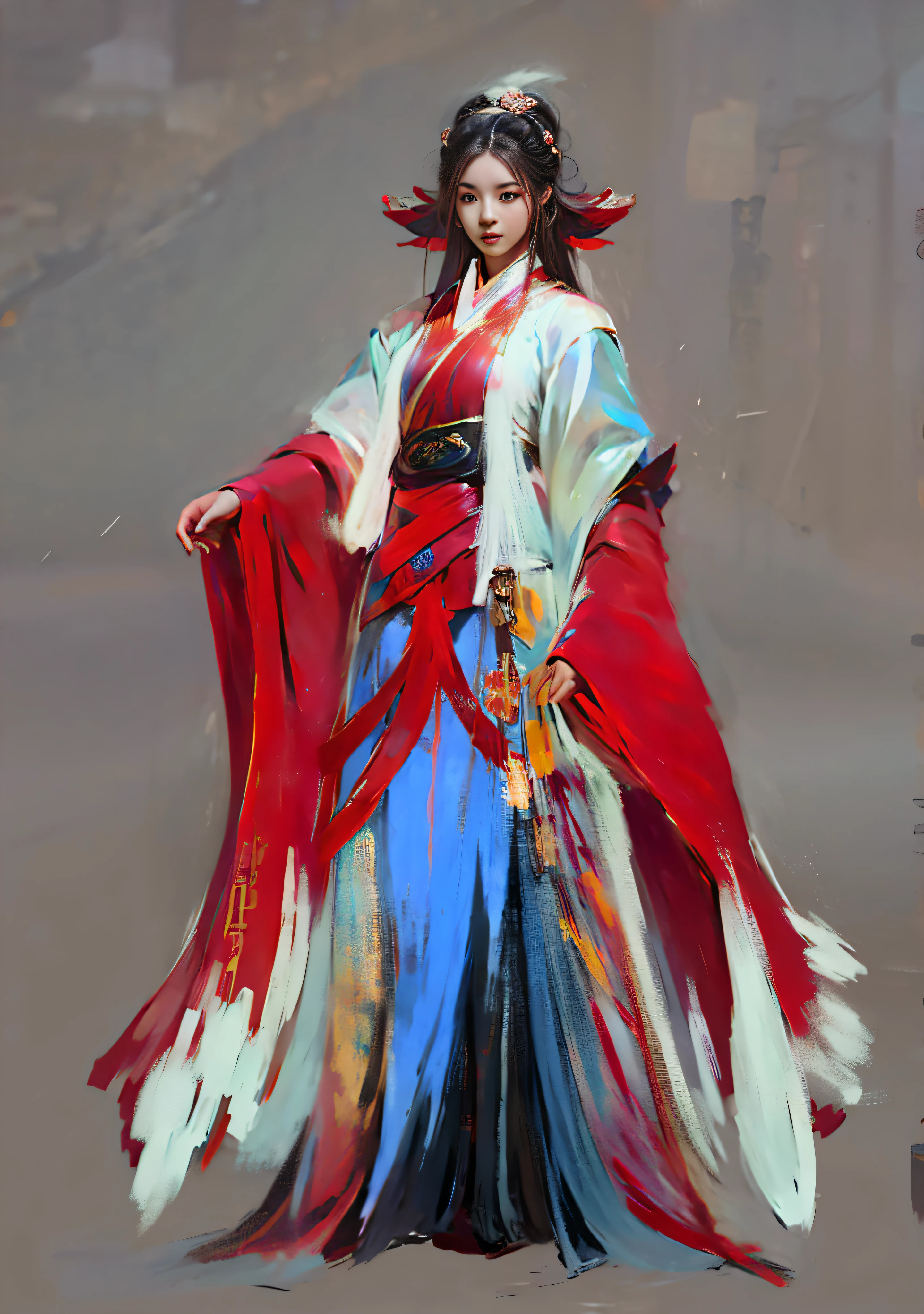 Chinese style girl,feater,ultraclear,Hanfu