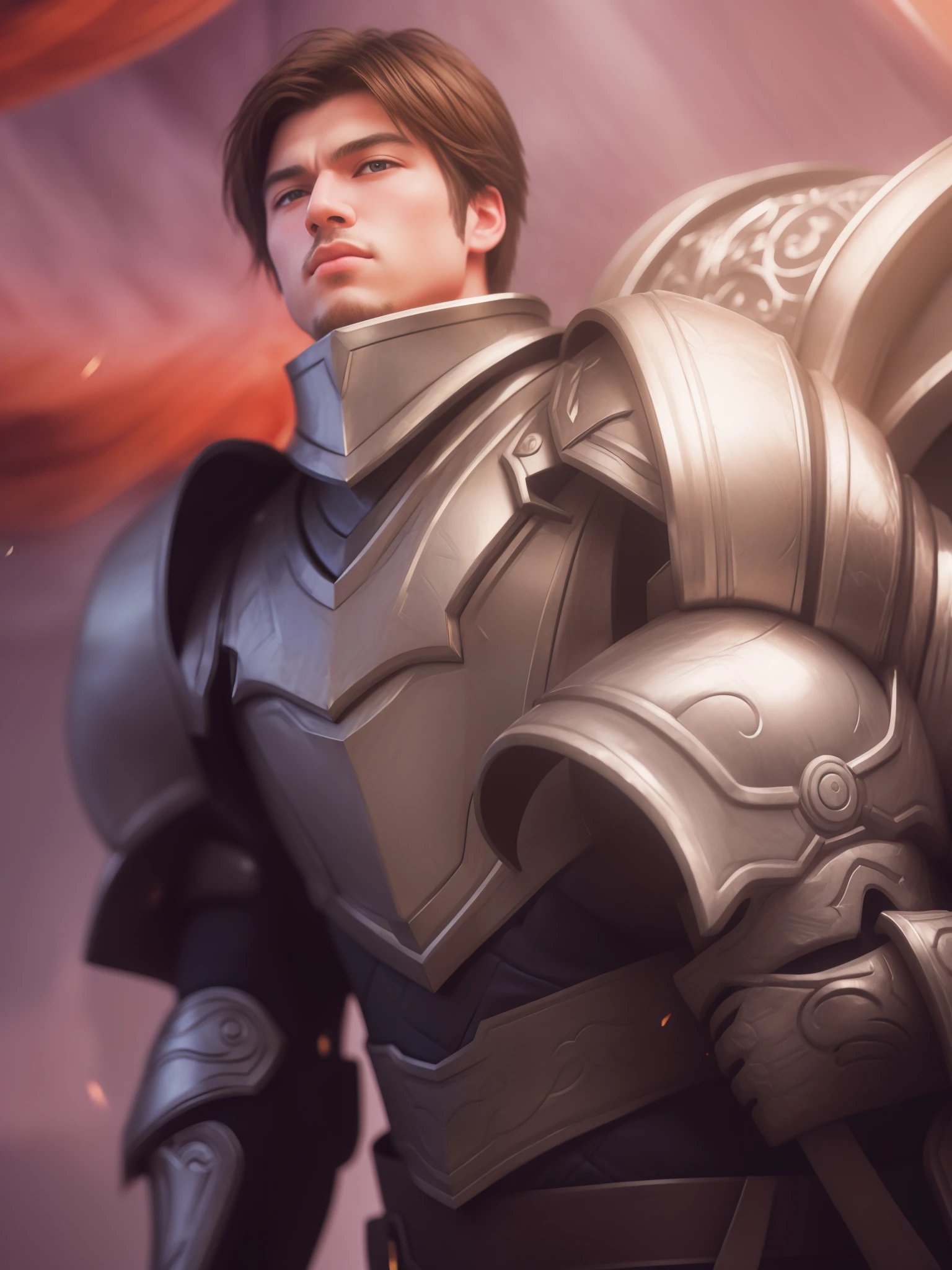 ((Best Quality, 4K, Masterpiece: 1.3)), a close up of a man in a armor with a sword, portrait of male paladin, picture of male paladin, male paladin, male paladin, a human male paladin, gorgeous male paladin, fantasy paladin, by Yang J, portrait knight male, valentina remenar, fantasy paladin man, male knight, HD, Ultra Realistic, extremely detailed, 4K