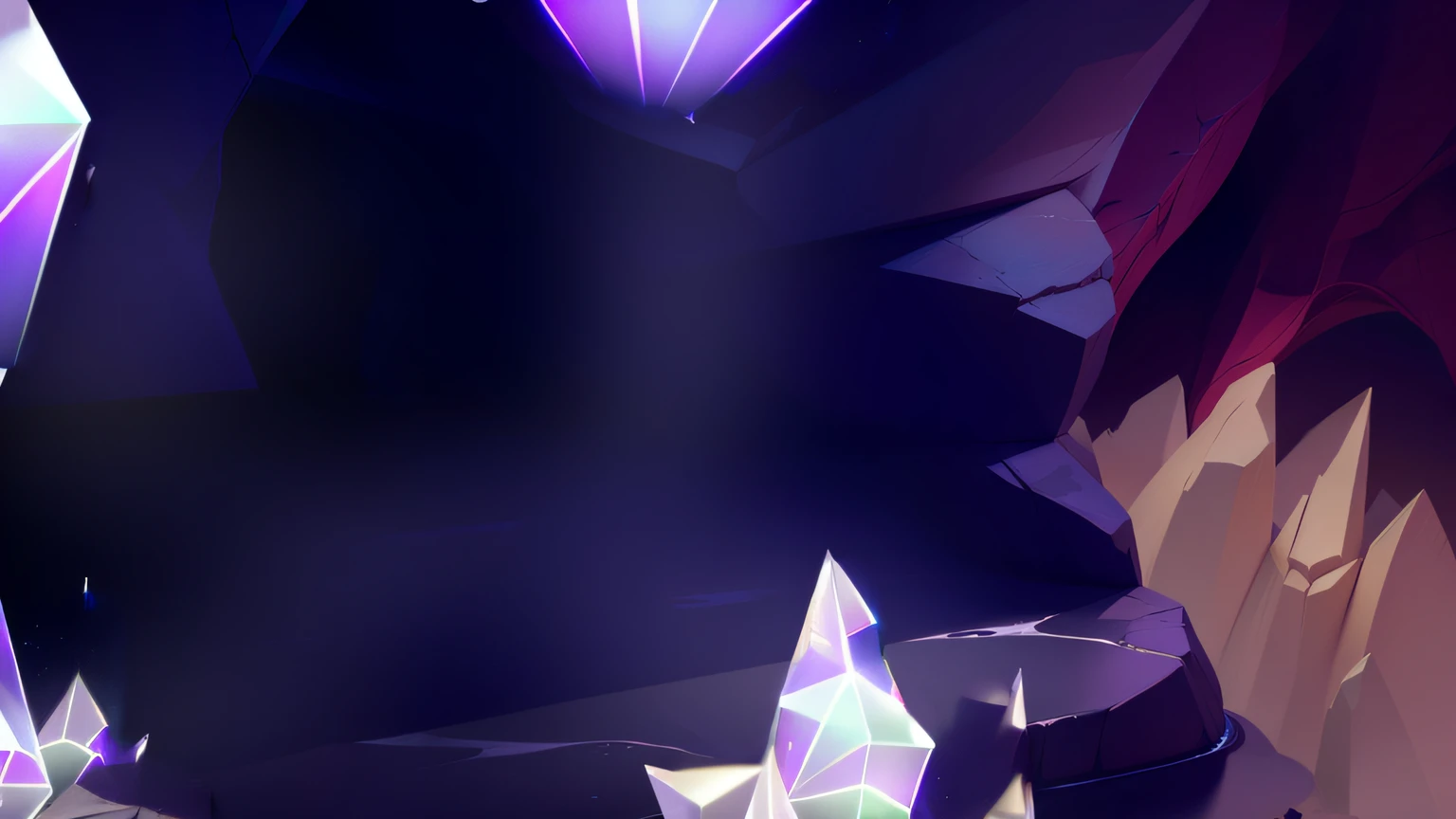 white glowing crystals