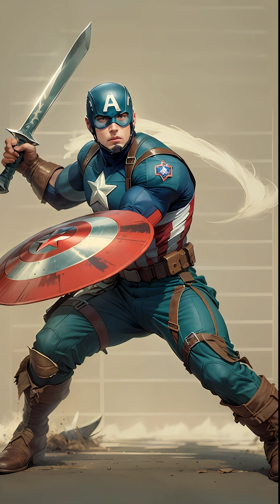 captain america use sword