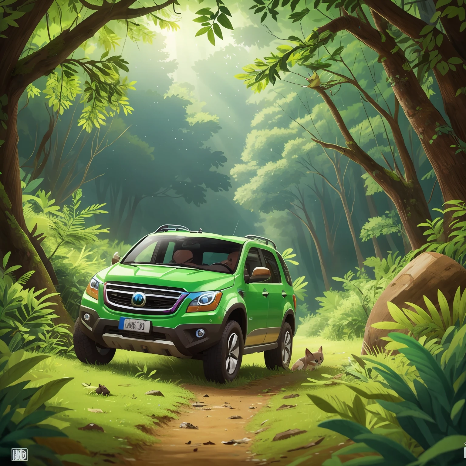 crie um animal veado em uma floresta --auto