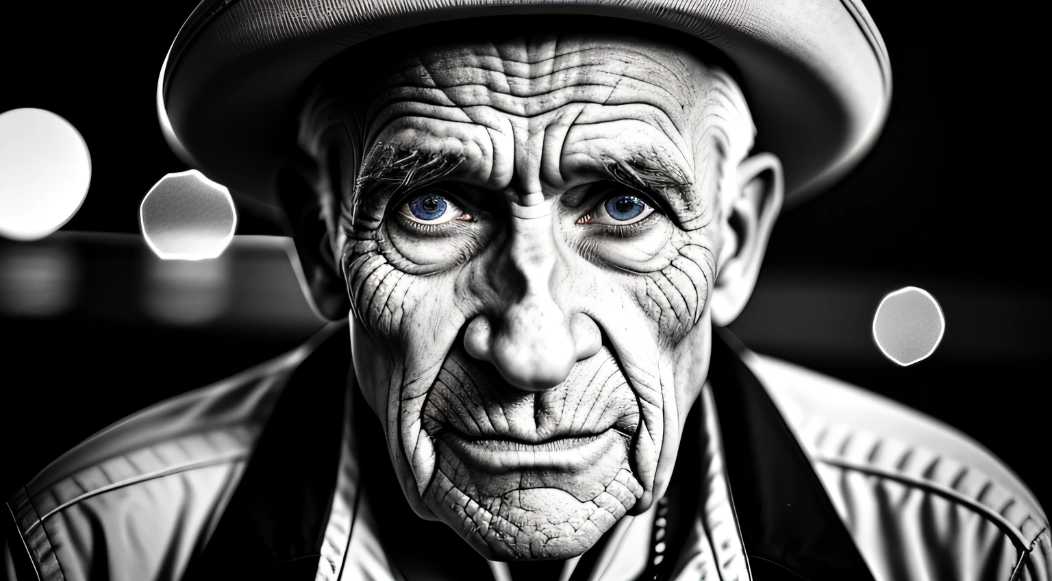 award winning upper body portrait photo of an old screaming sailor, eyes looking upwards, (bokeh:0.7), sidelit, (wrinkled face in detail:0.7), telephoto, moonlit, torchlit, gritty atmosphere, oceanic night exterior, realistic, intricate details, true aged skin texture